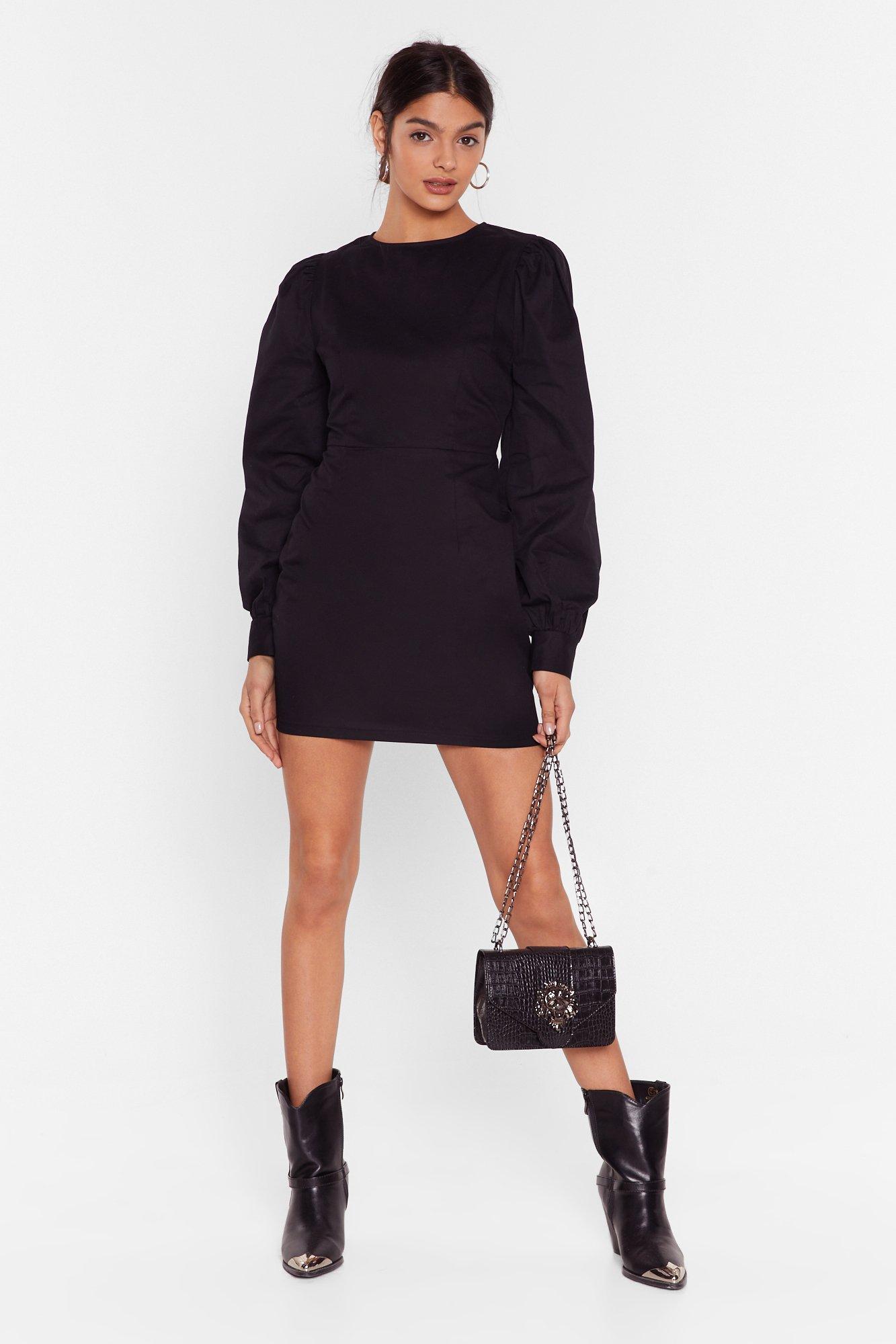 Puff Up The Jam Balloon Sleeve Mini Dress Nasty Gal