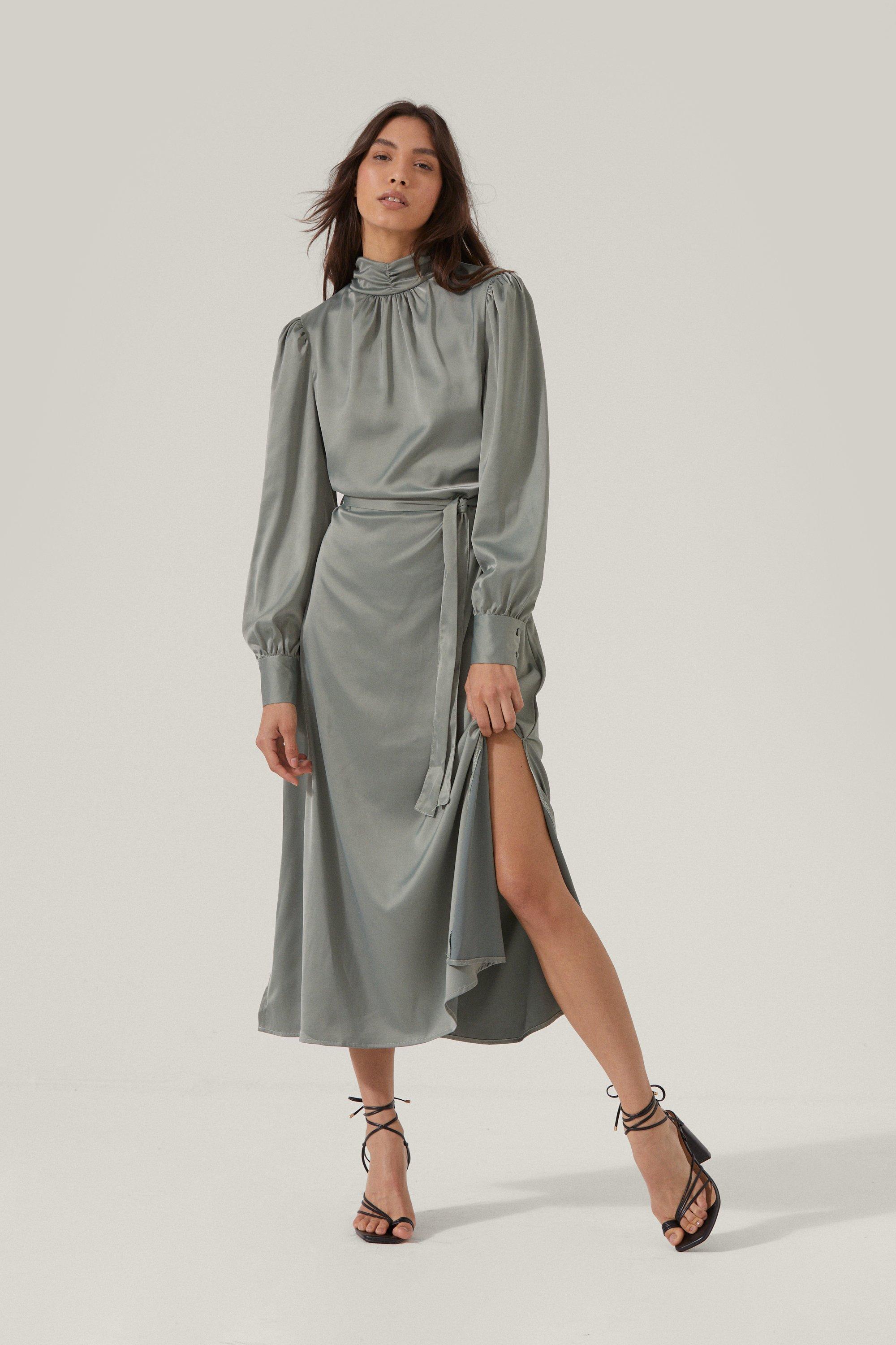 nasty gal satin dress