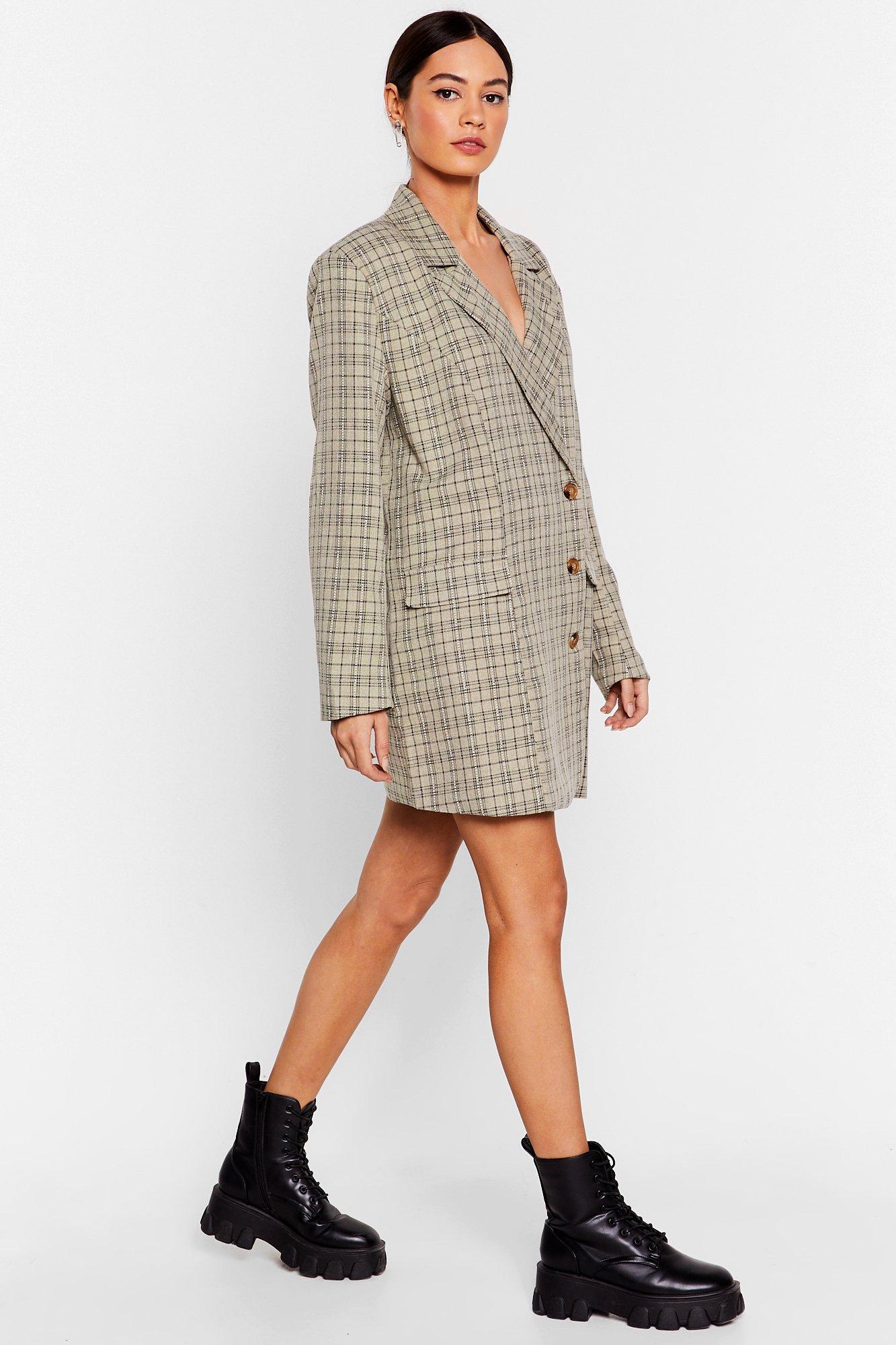 sage blazer dress