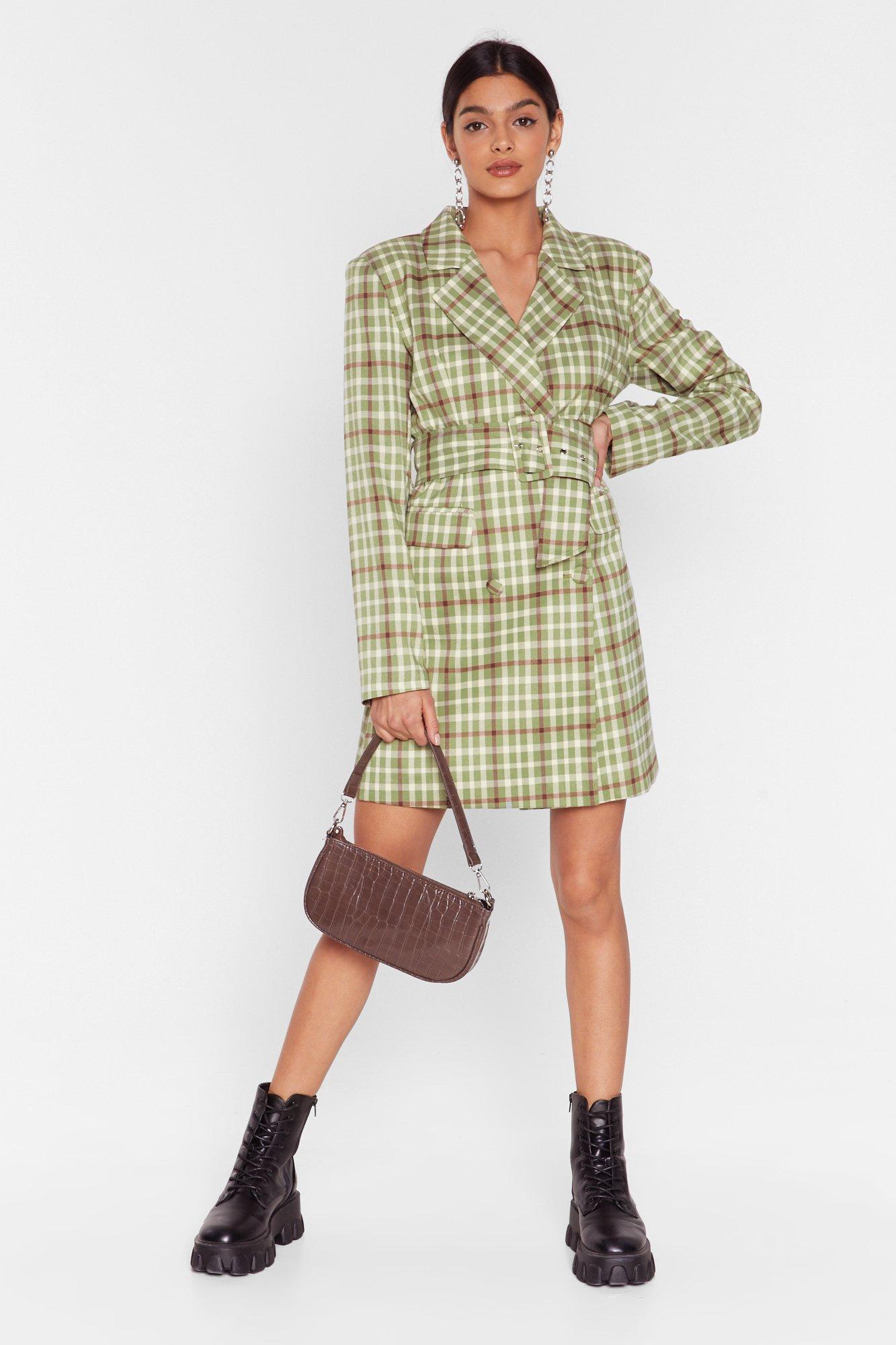 robe blazer carreaux