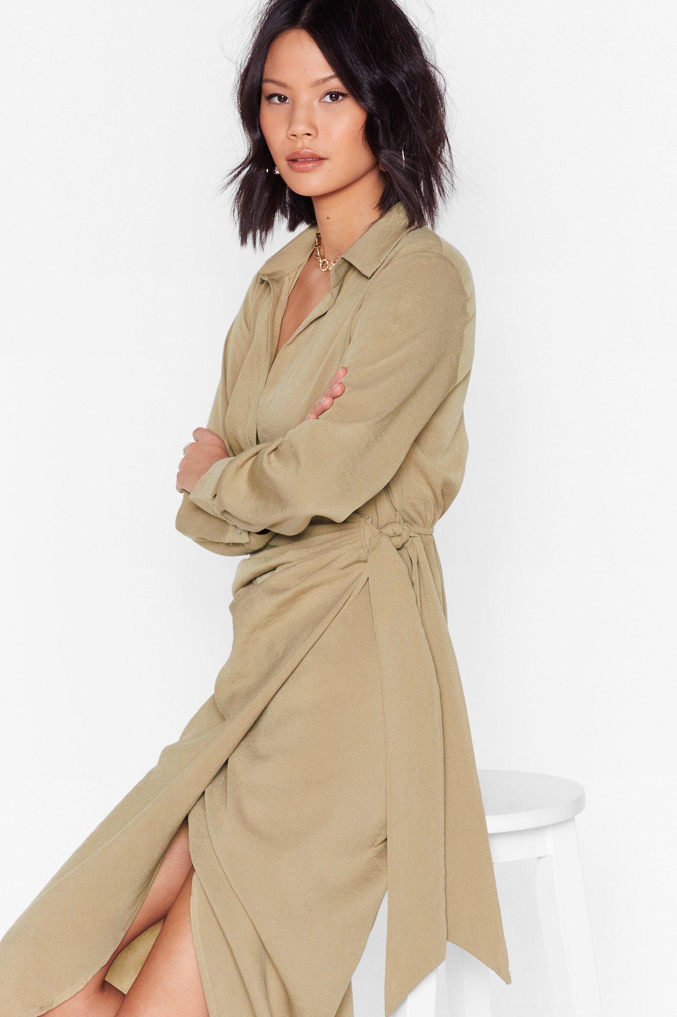 wrap shirt dress