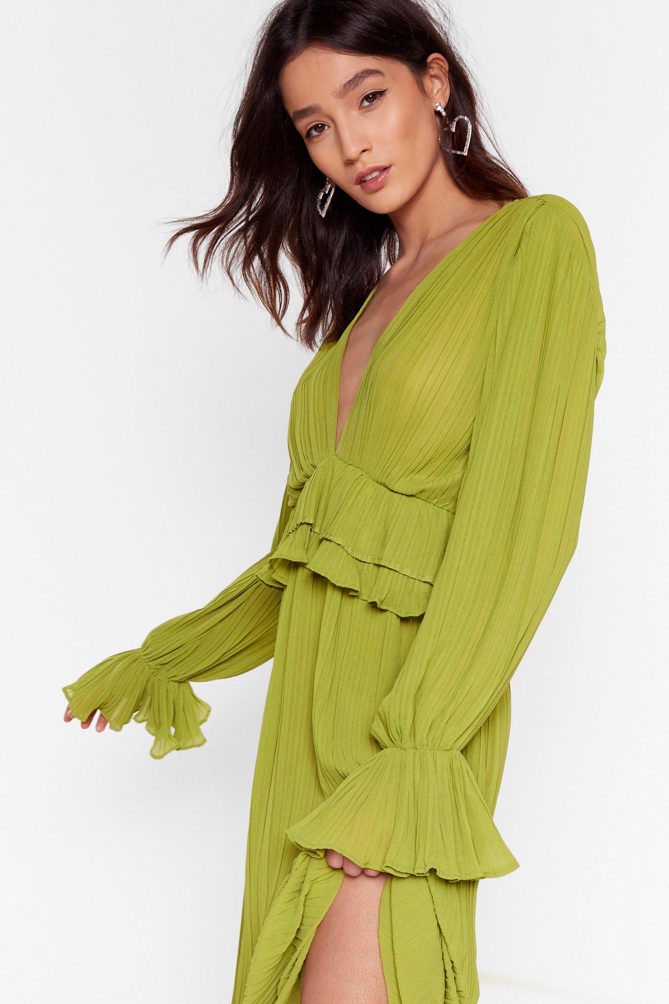 nasty gal green dress