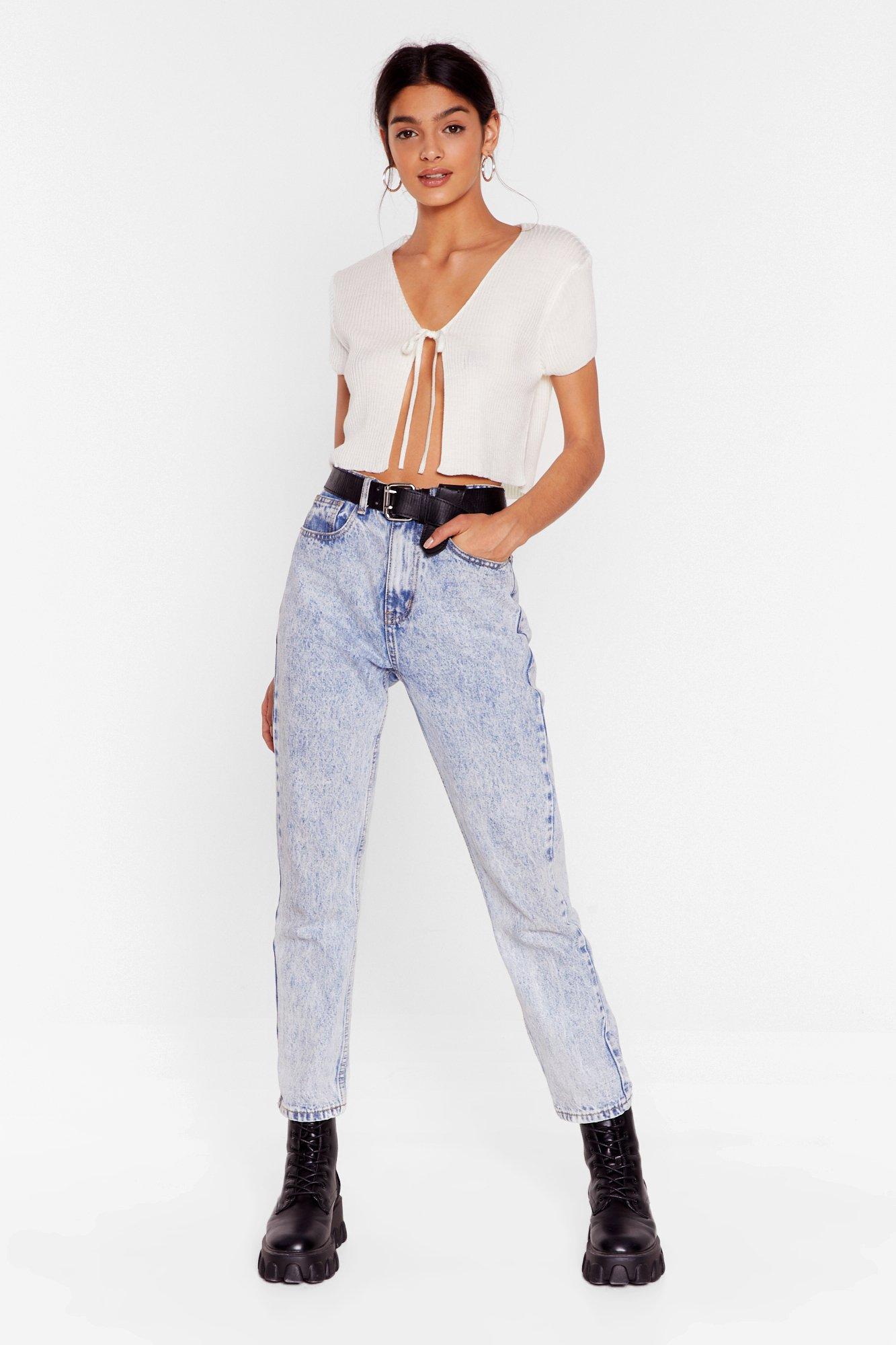 tie up loose ends cropped knit cardigan