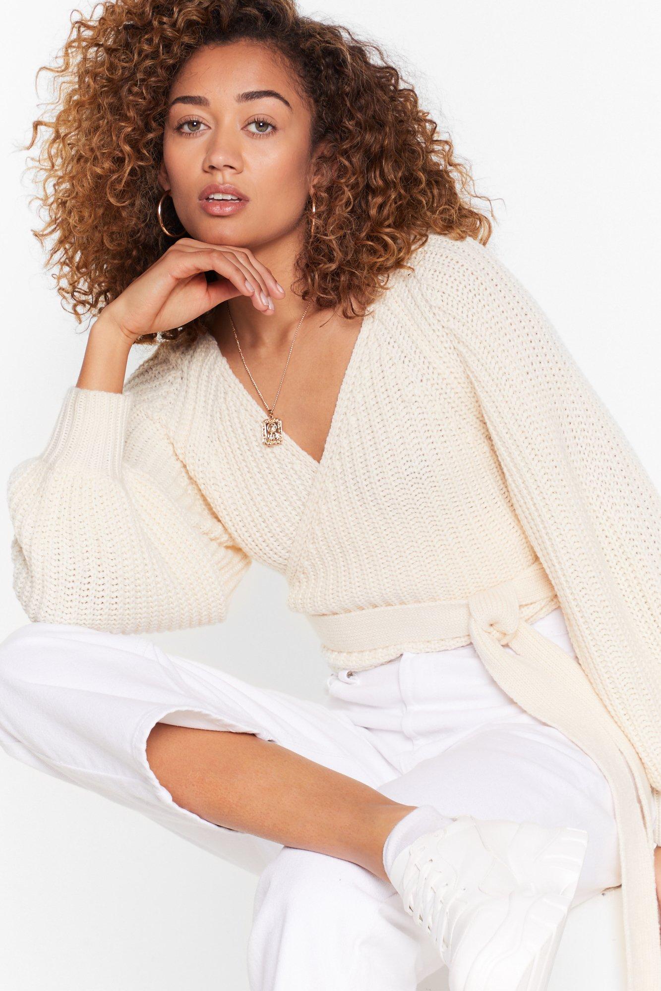 nasty gal tie cardigan
