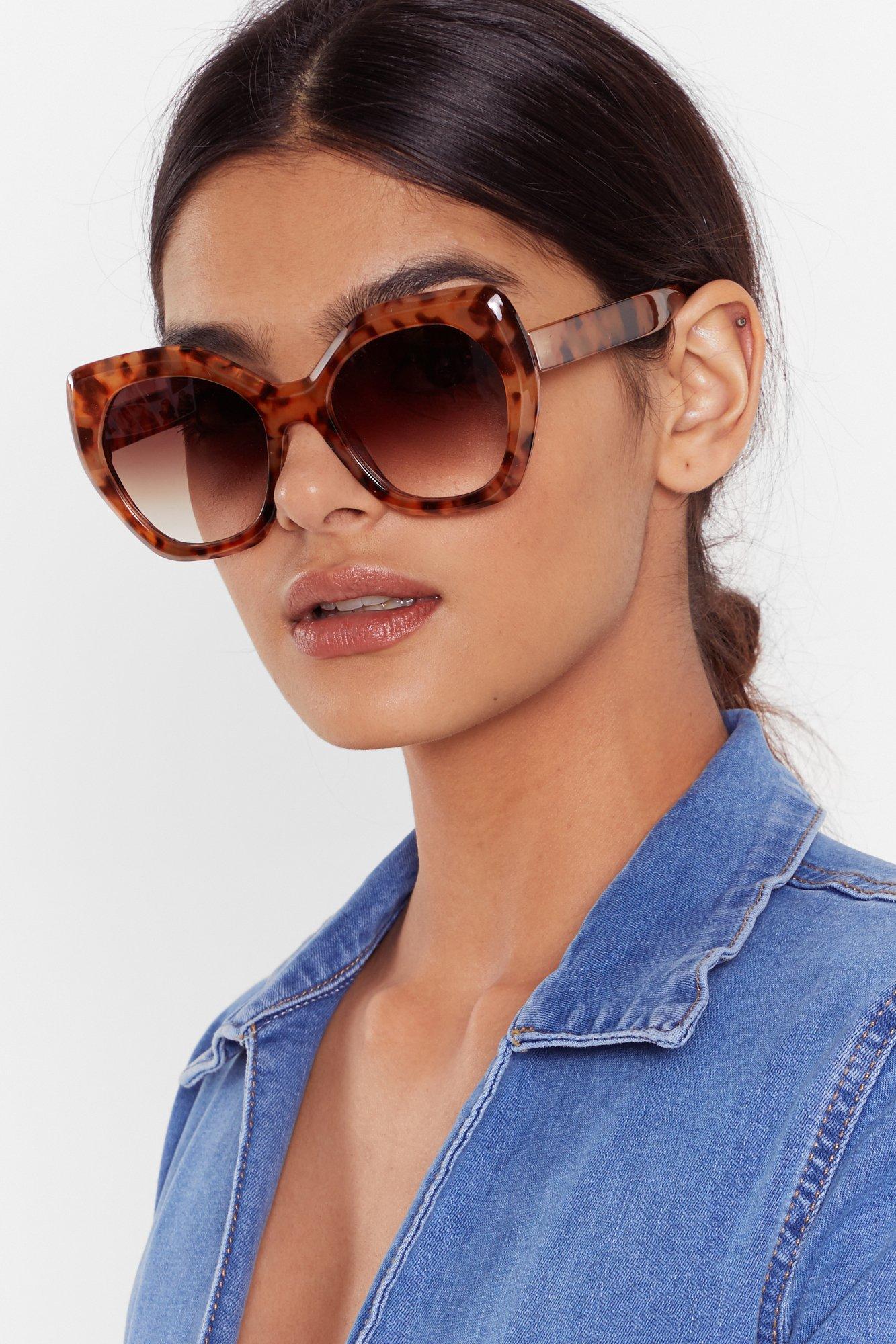 Lunettes De Soleil À Monture Rondes Effet Écaille De Tortue - One Size - Nasty Gal - Modalova