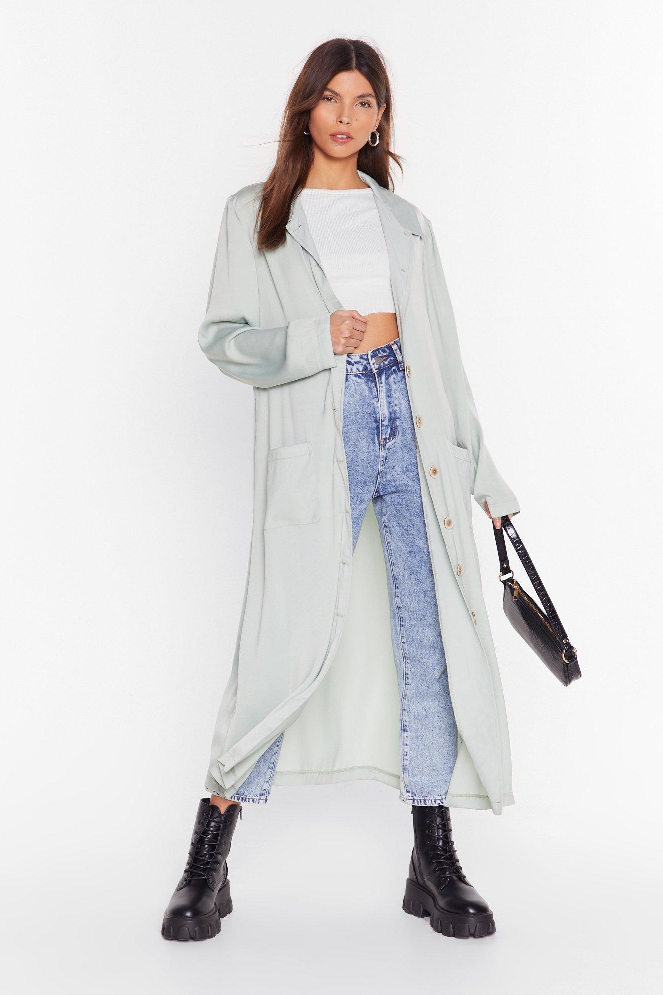 satin duster cardigan