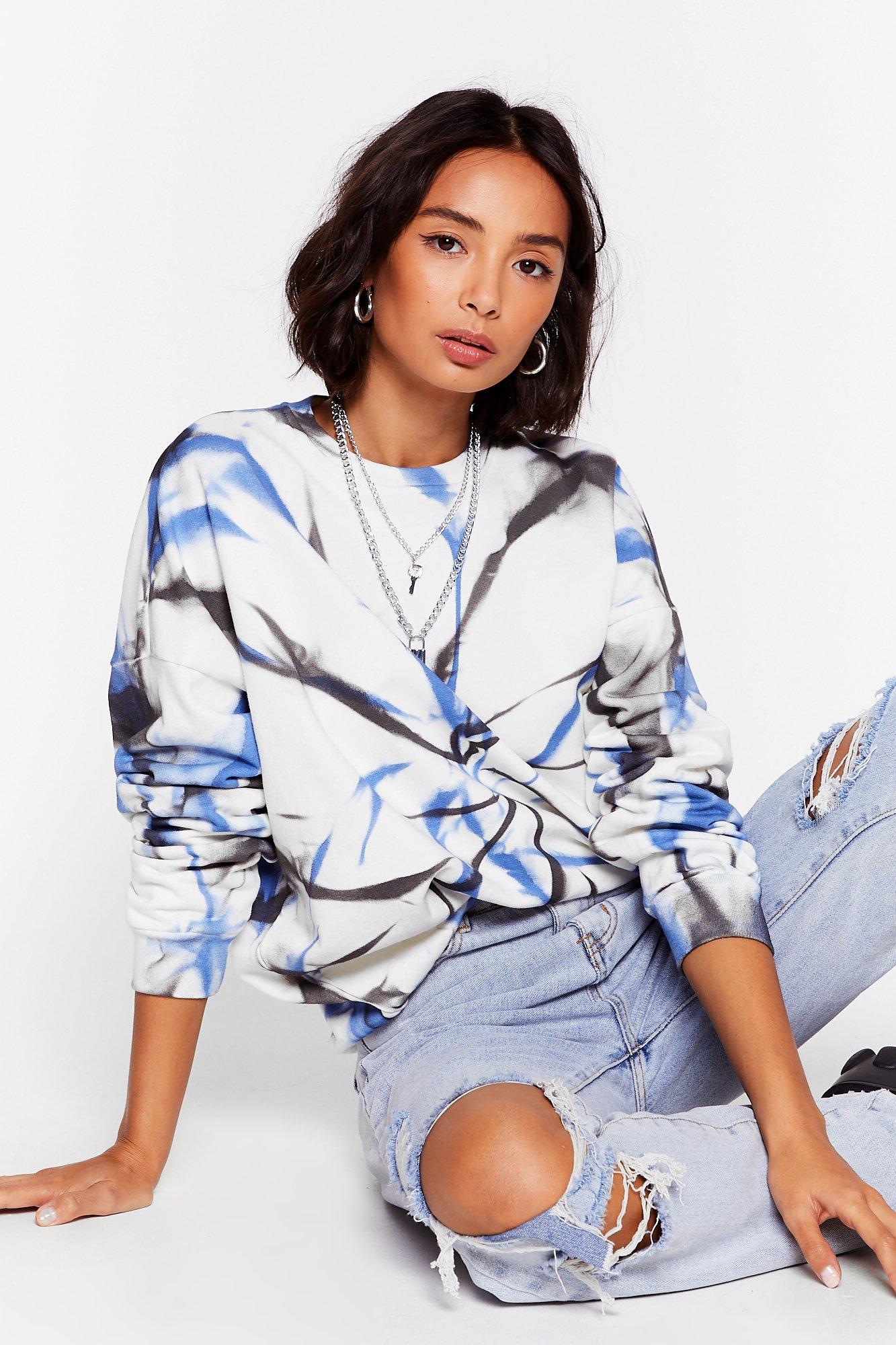 nasty gal tie dye sweatshirt