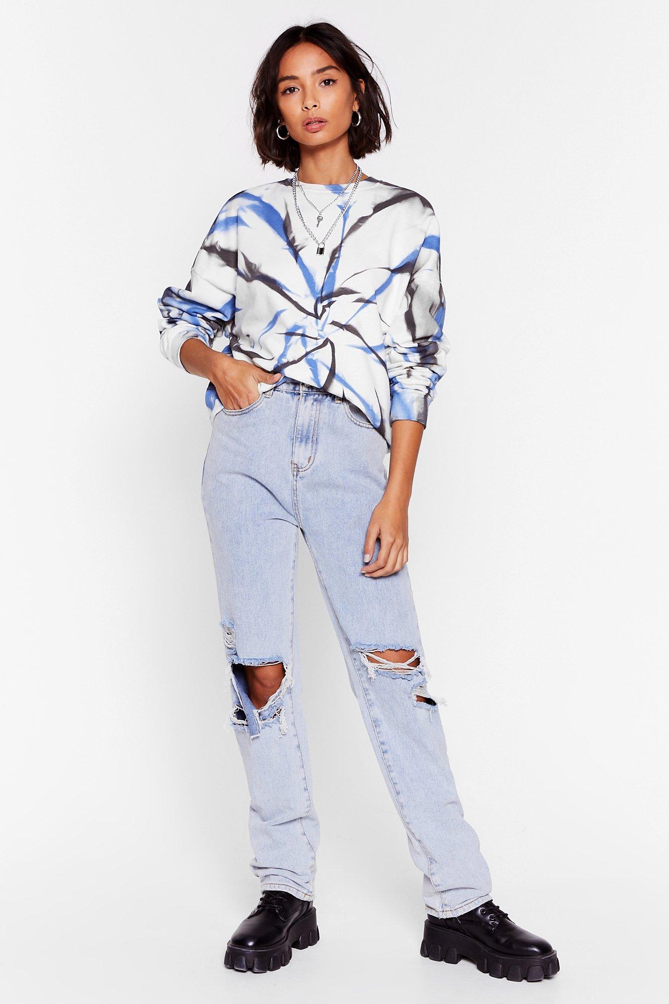 nasty gal tie dye sweatshirt