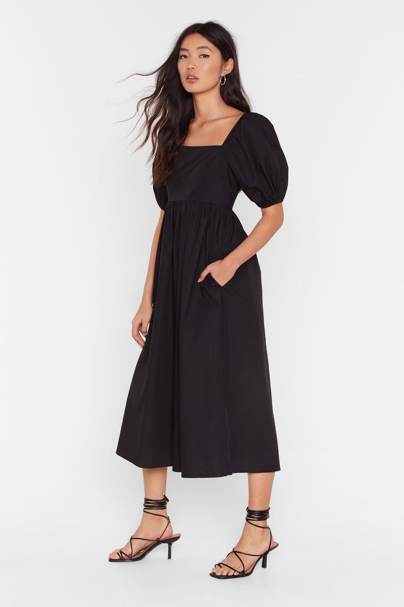 sleeve midi dress