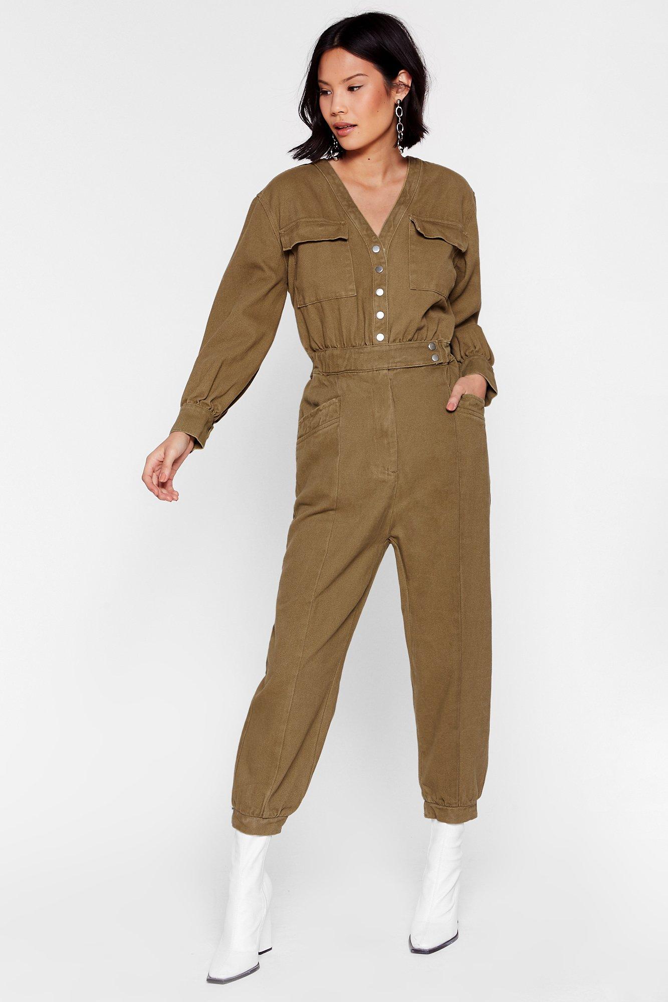 denim utility boiler suit
