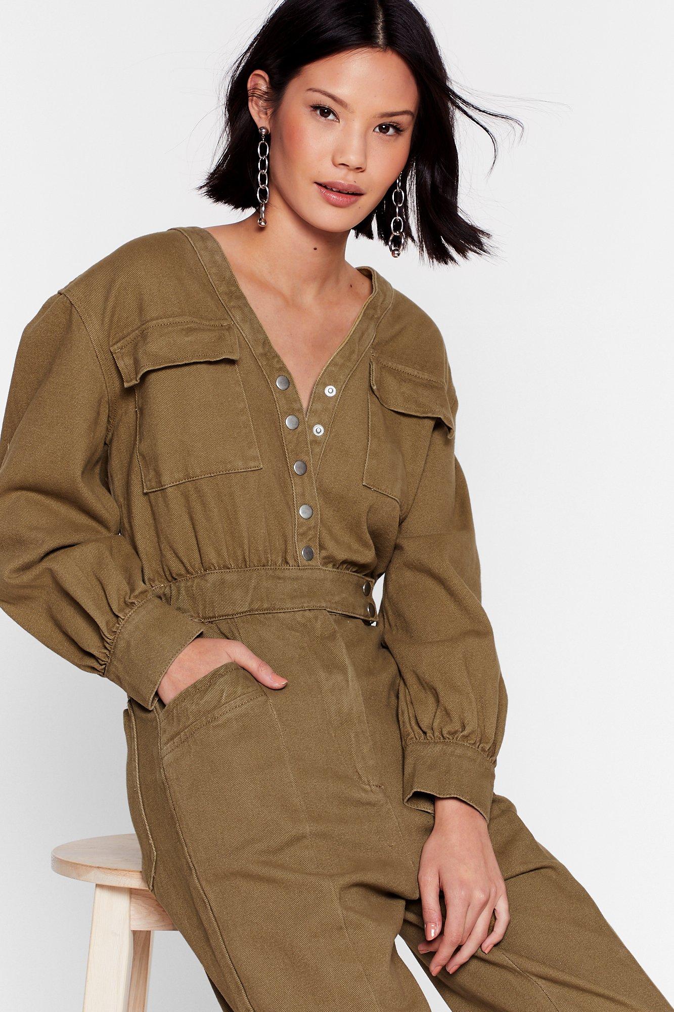denim utility boiler suit