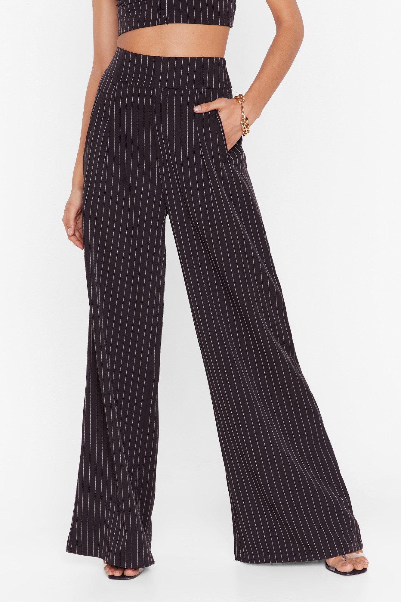 pinstripe trousers