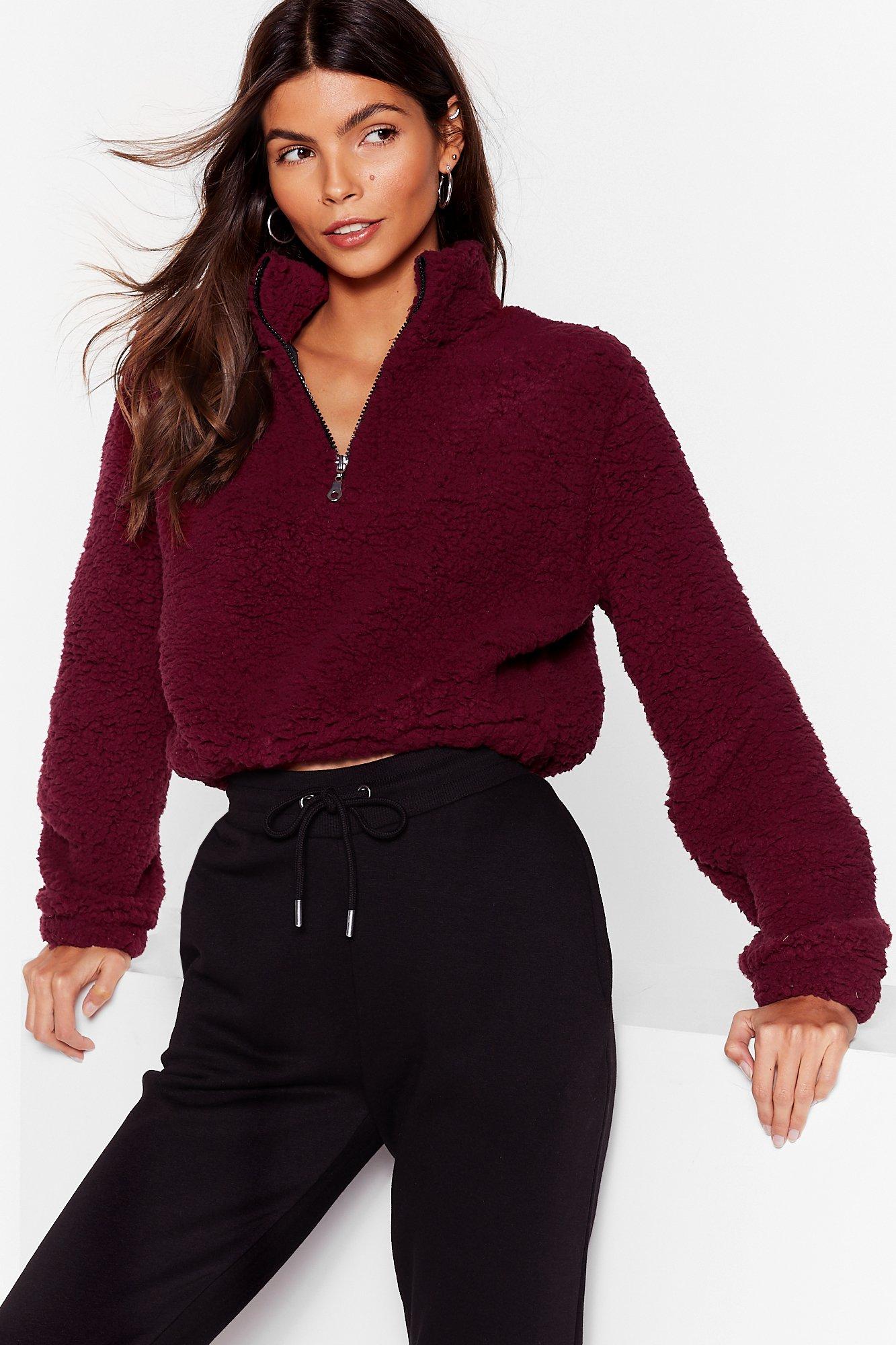 zip cropped jumper