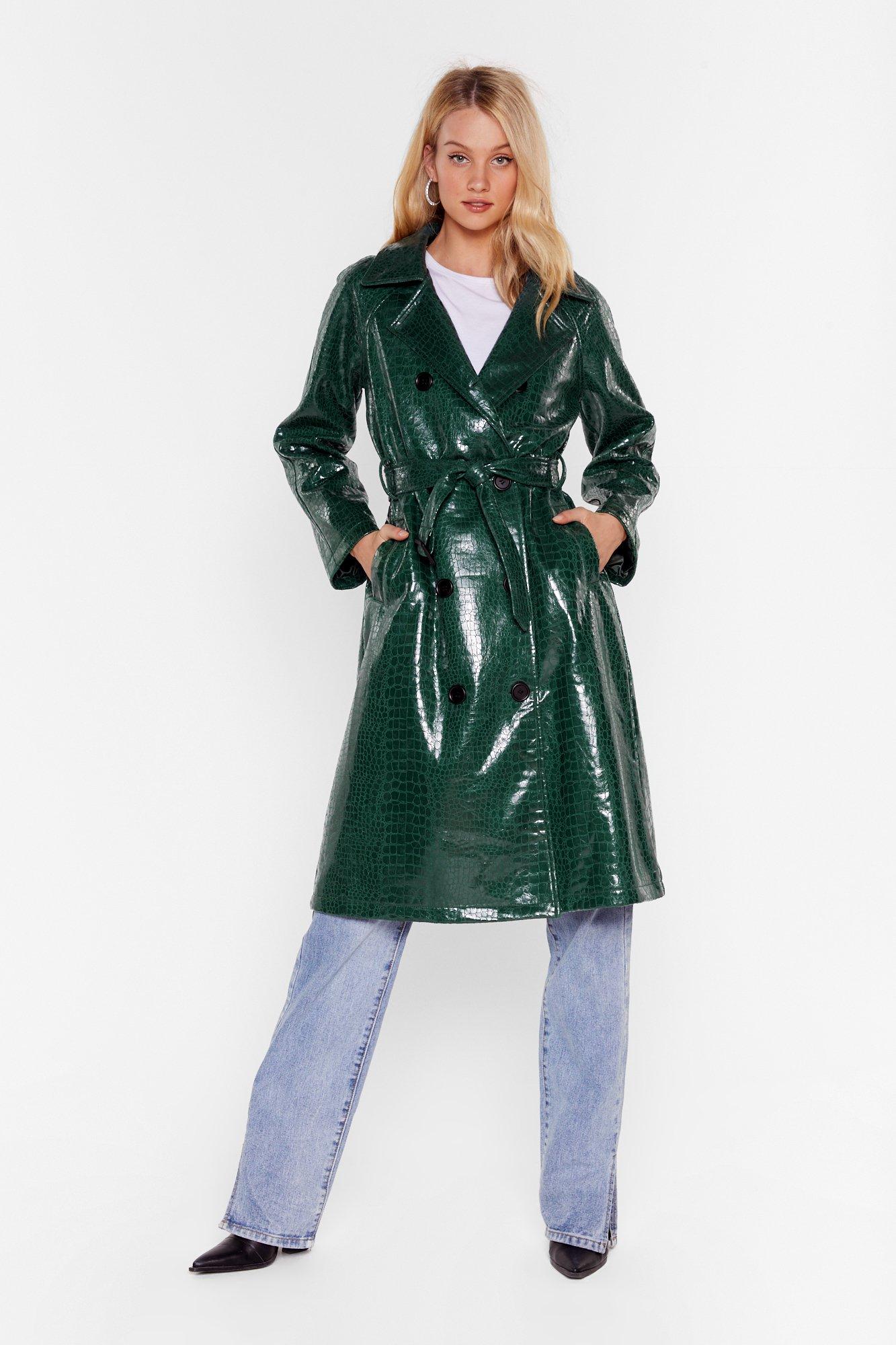 Nieuw Croc My World Belted Trench Coat | Nasty Gal HE-83