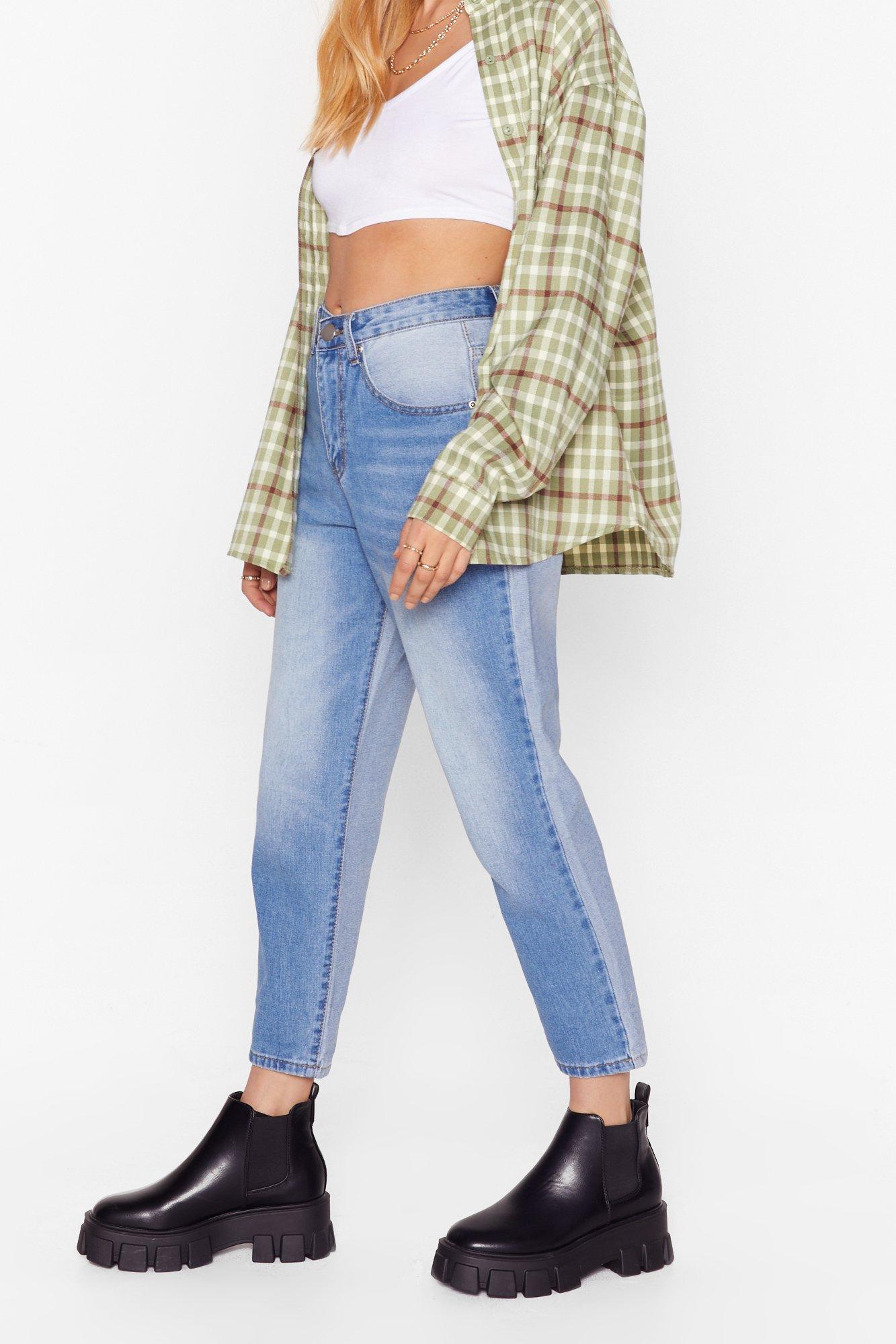 ankle length mom jeans