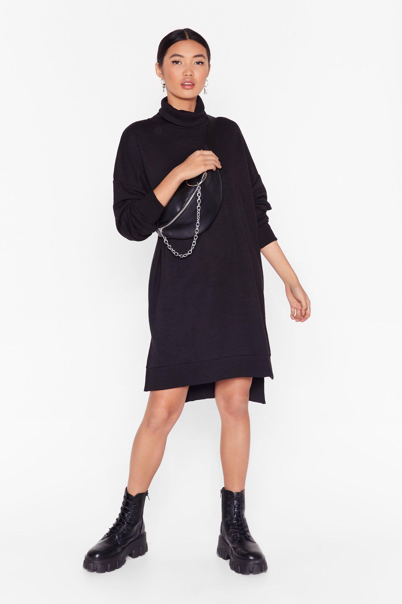 turtleneck sweatshirt dress