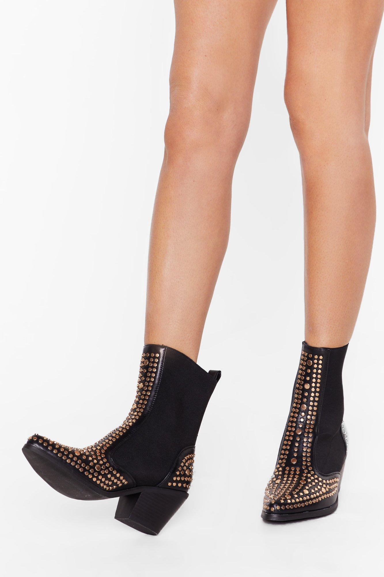 chelsea studded boots