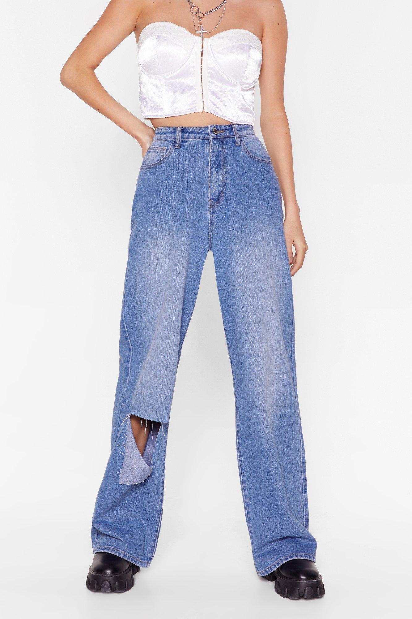 oversized wide leg jeans