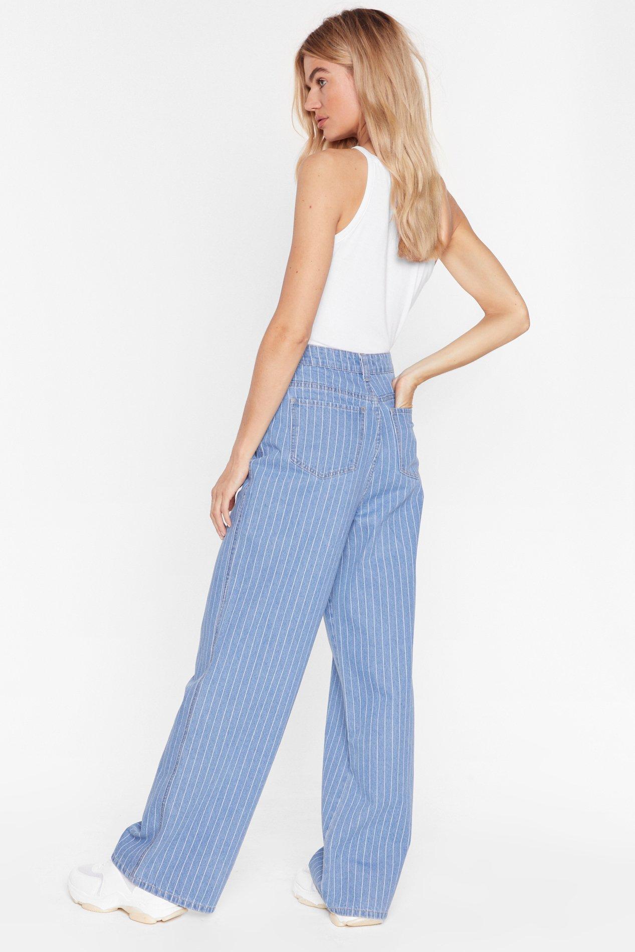 pinstripe jeans