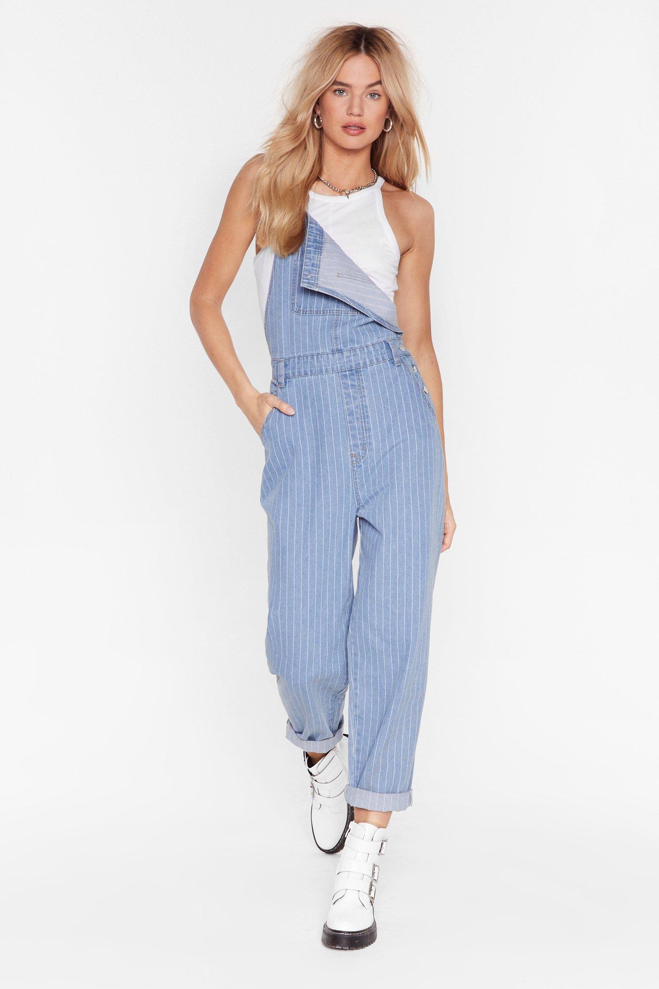 light denim overalls