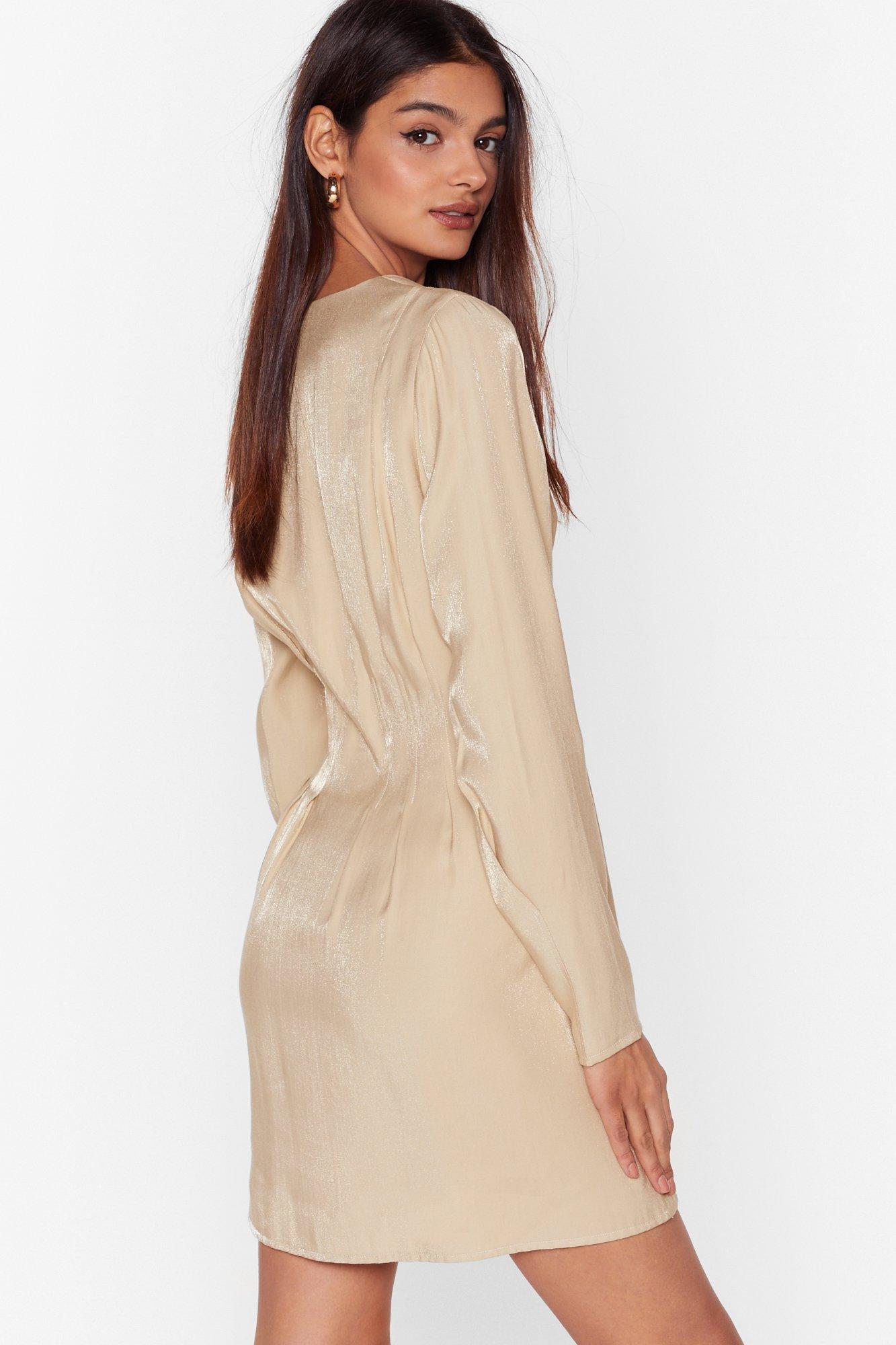 satin button down dress