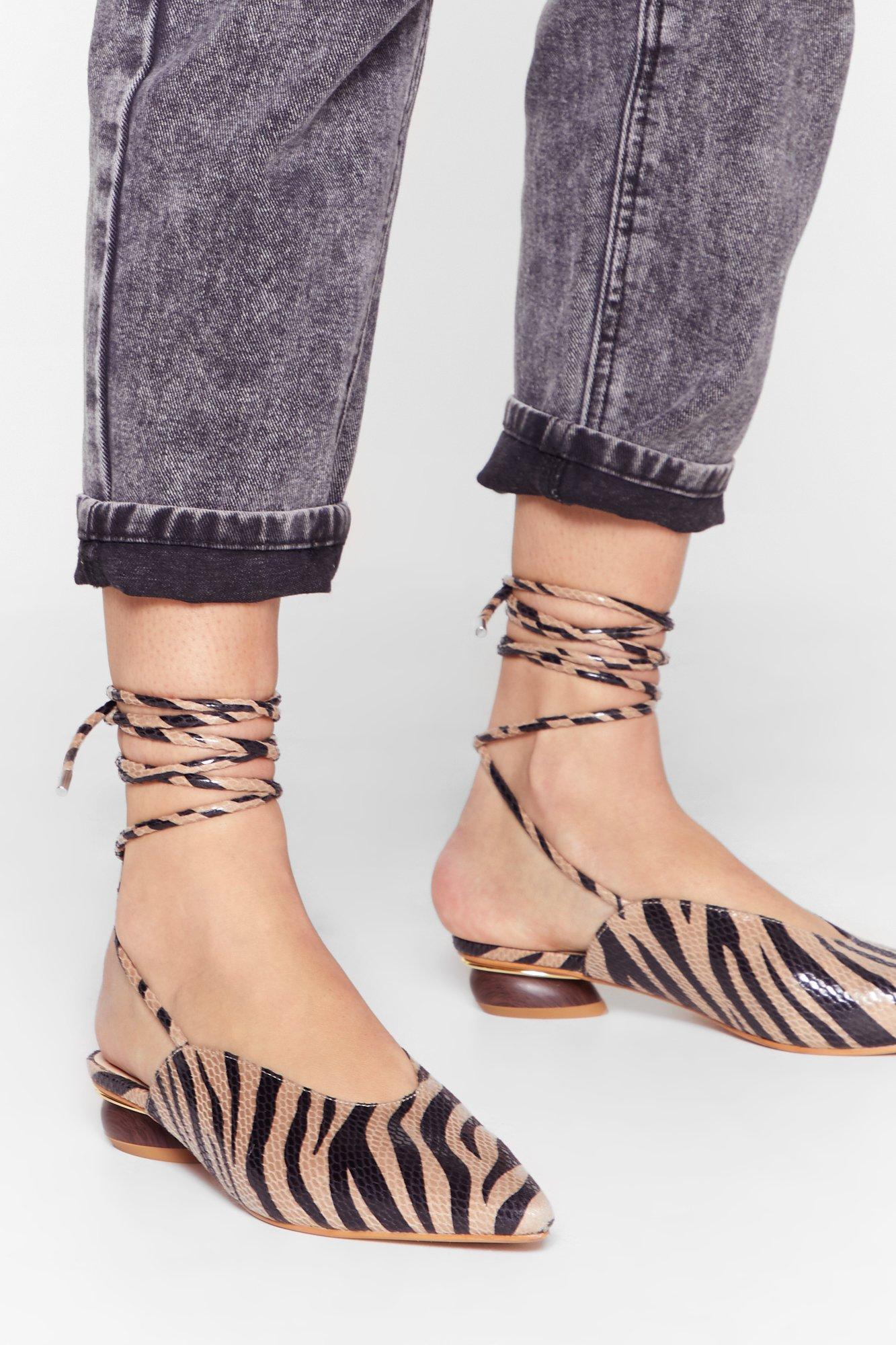 zebra print mules