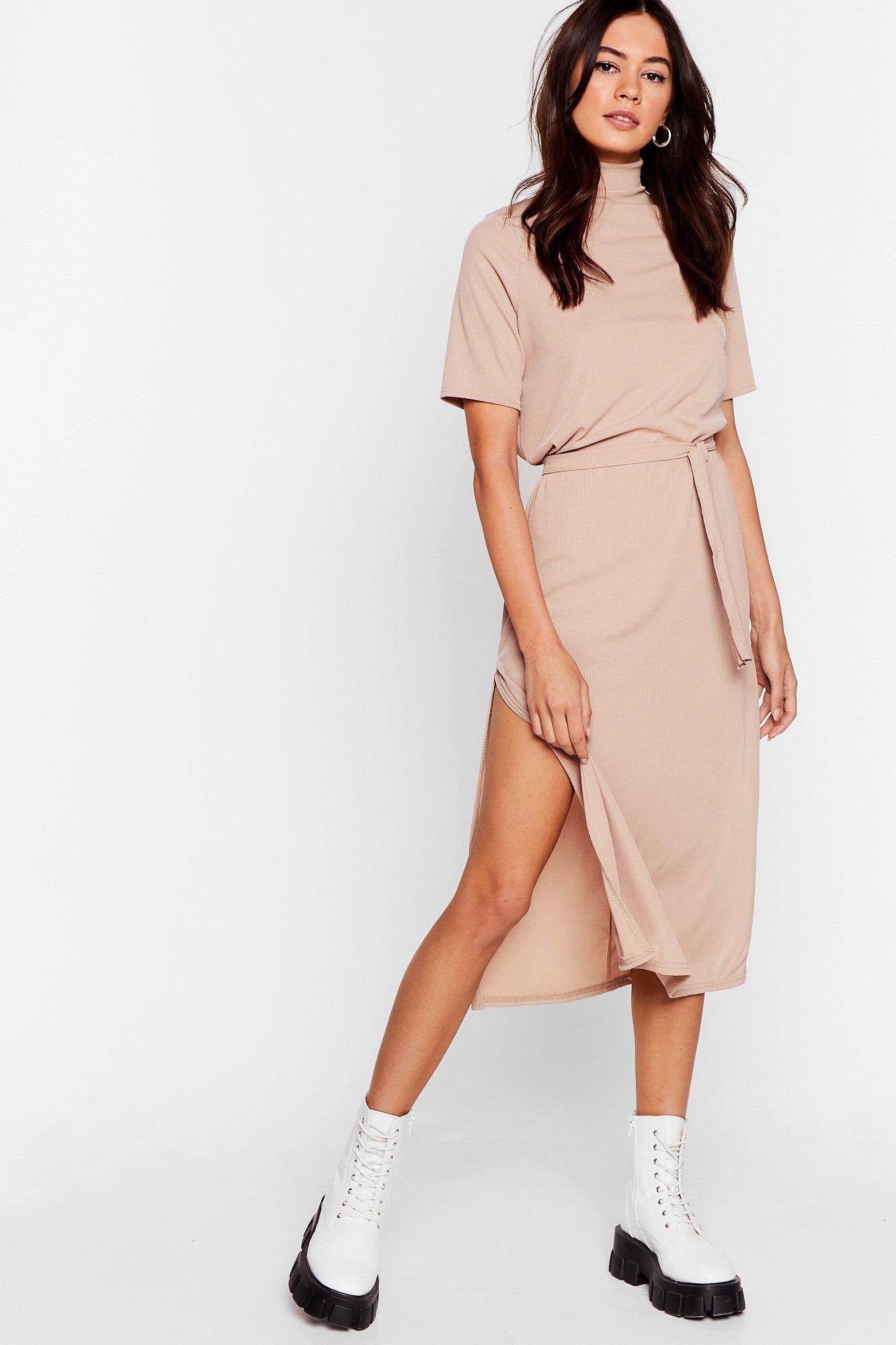 tee bt belted midi dress