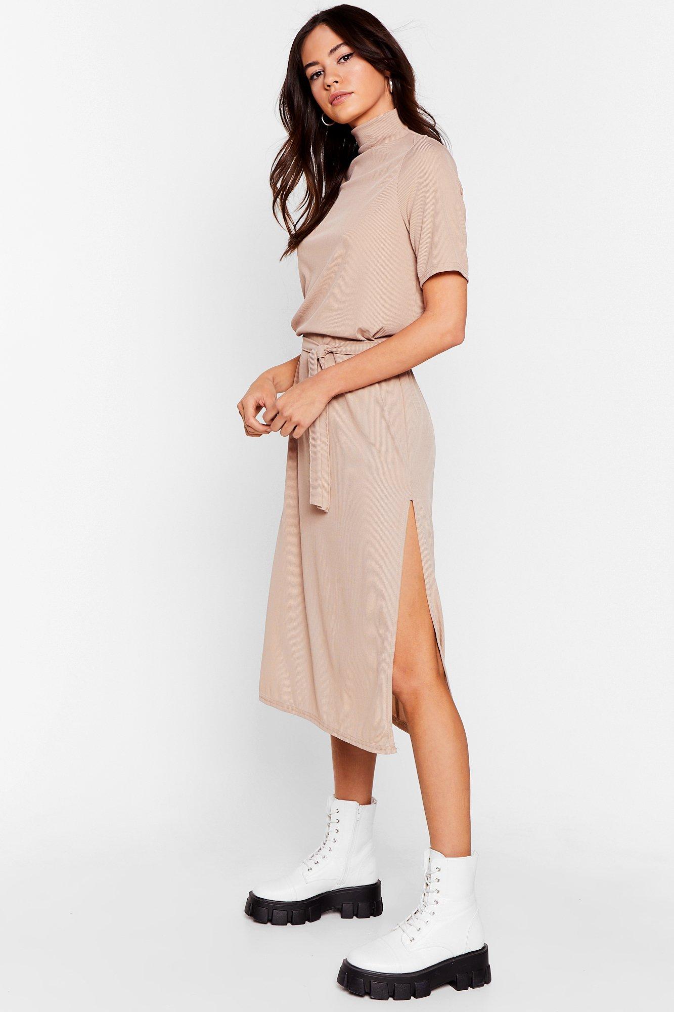 tee bt belted midi dress