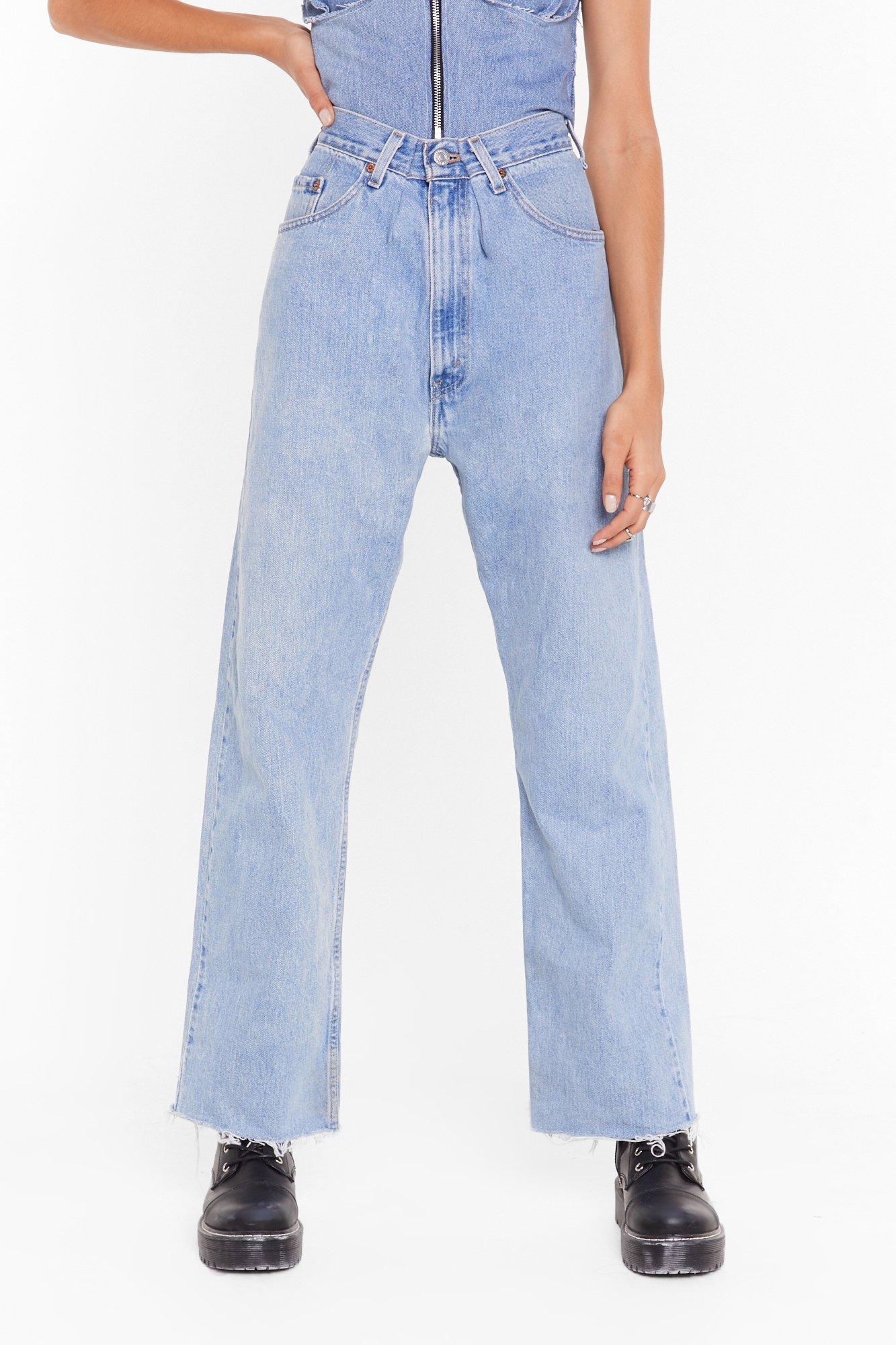 high waisted washed out jeans