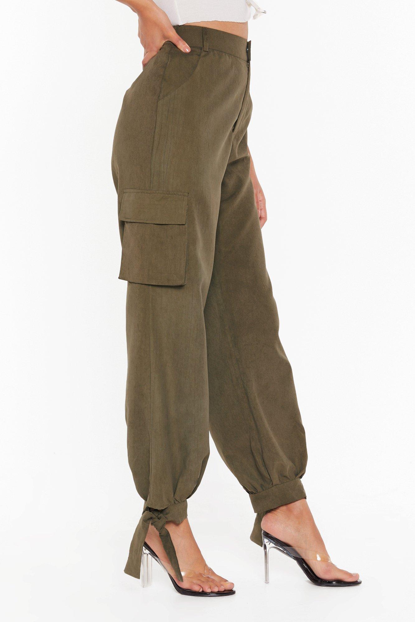 cargo pants with heels