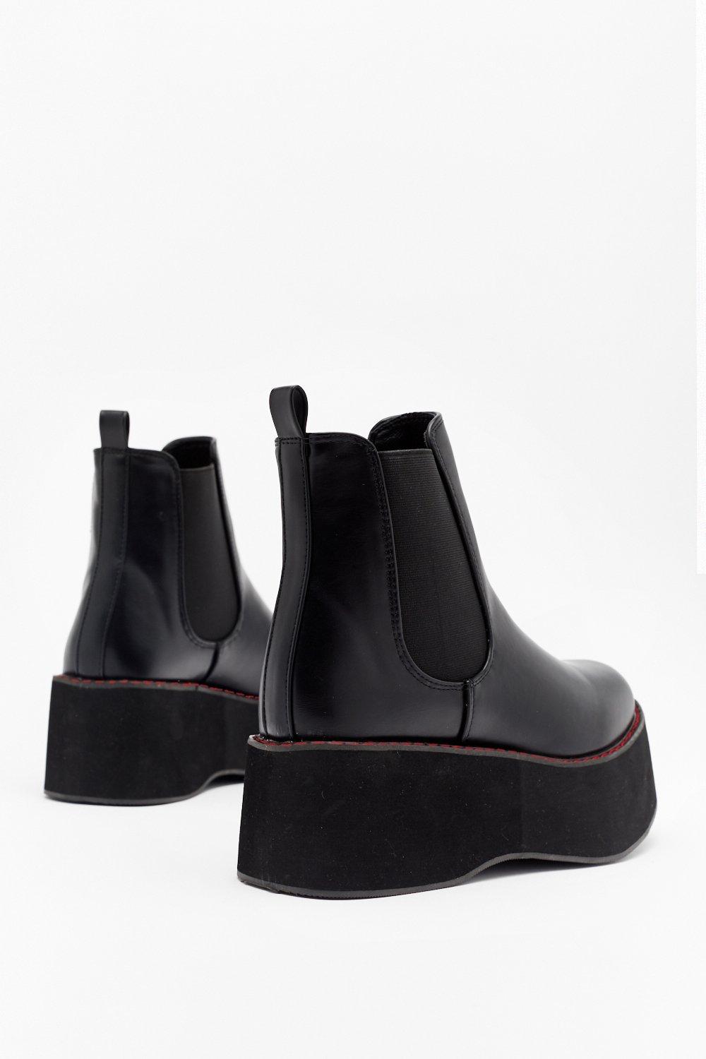Faux Leather Platform Boots | Nasty Gal
