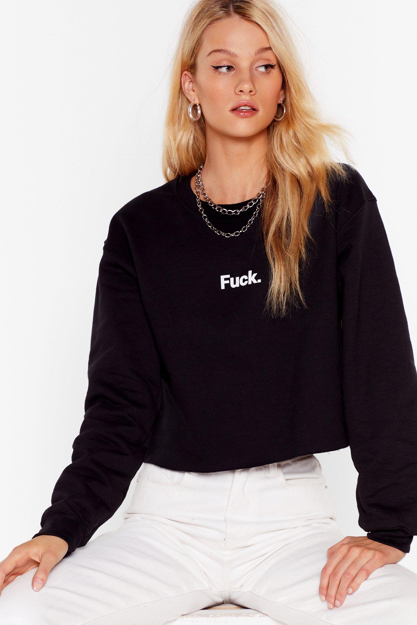 cropped graphic sweatshirt