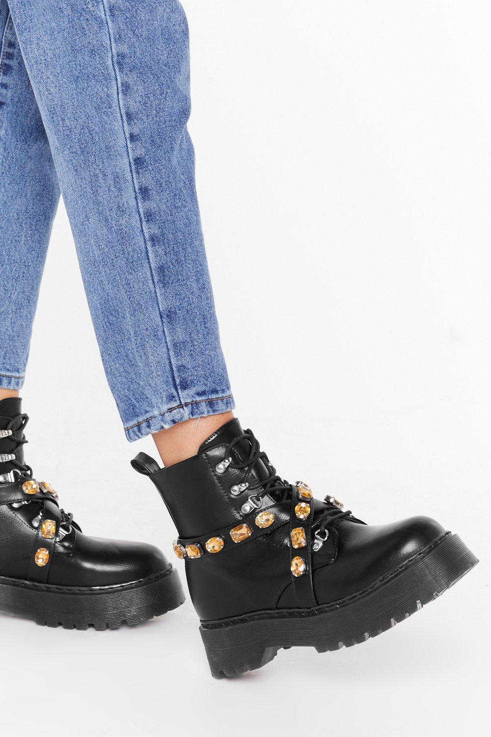 nasty gal chunky boots