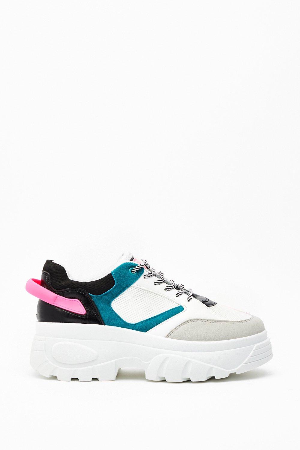 chunky color block sneakers