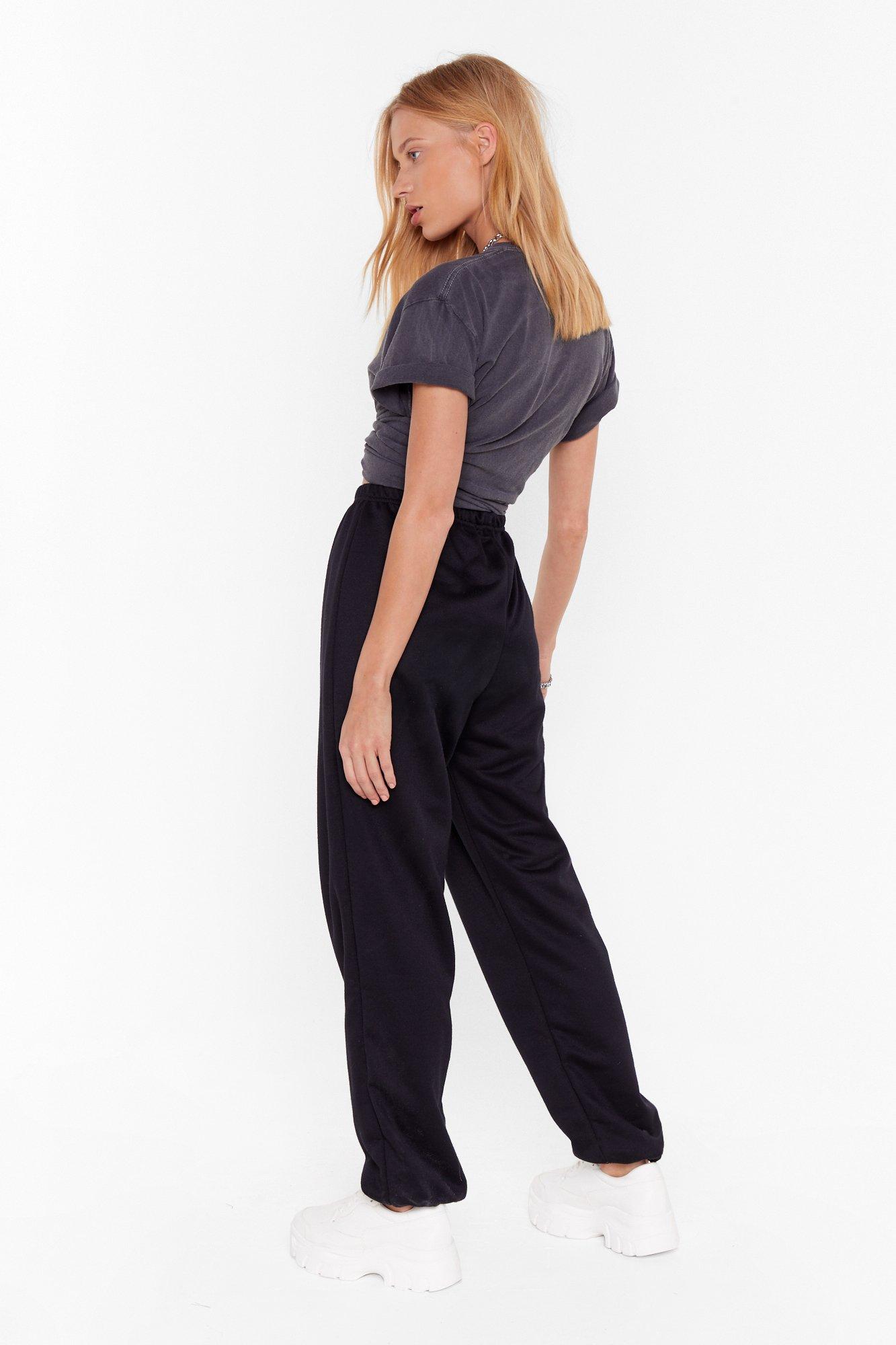fitted high waisted joggers