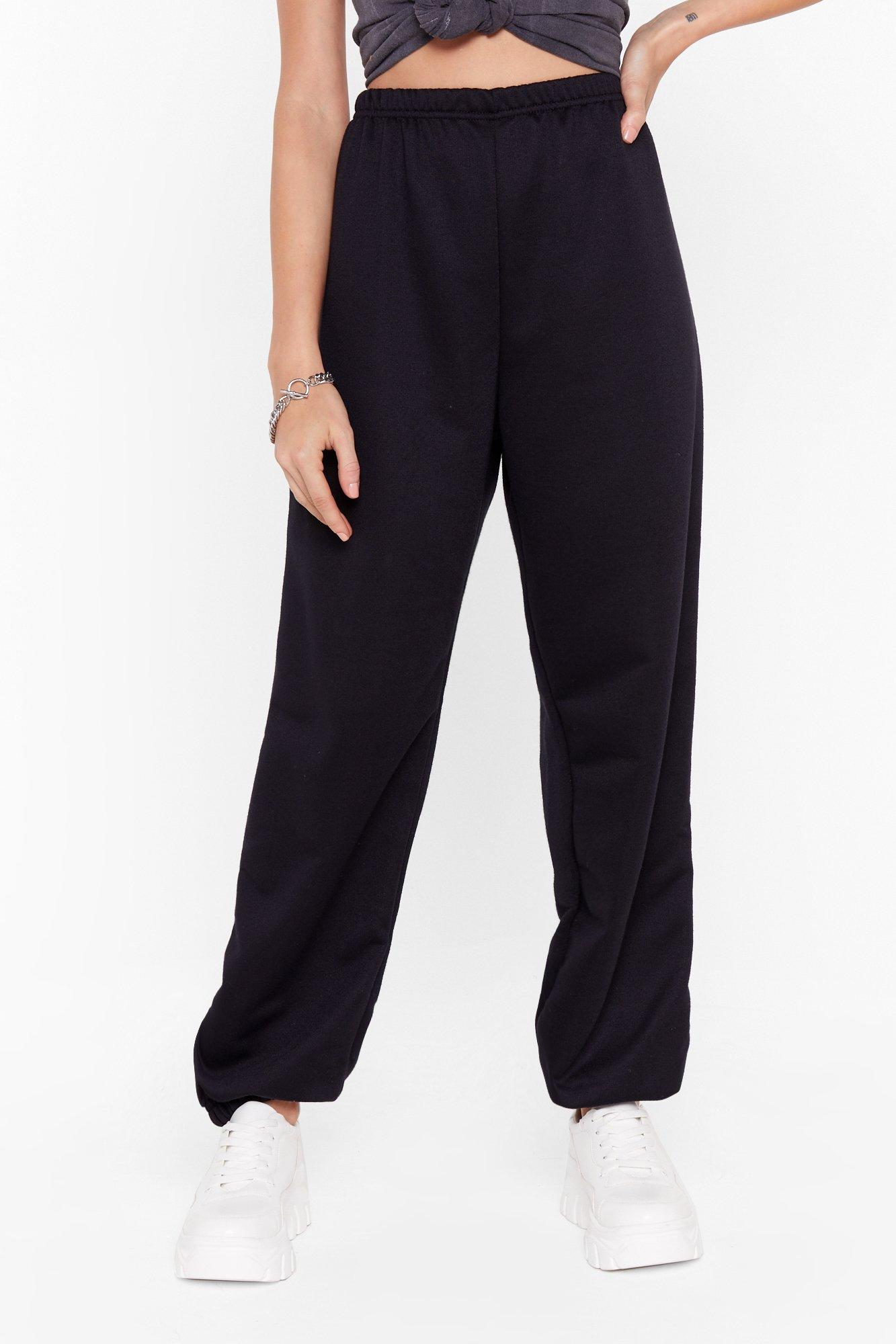 fitted high waisted joggers