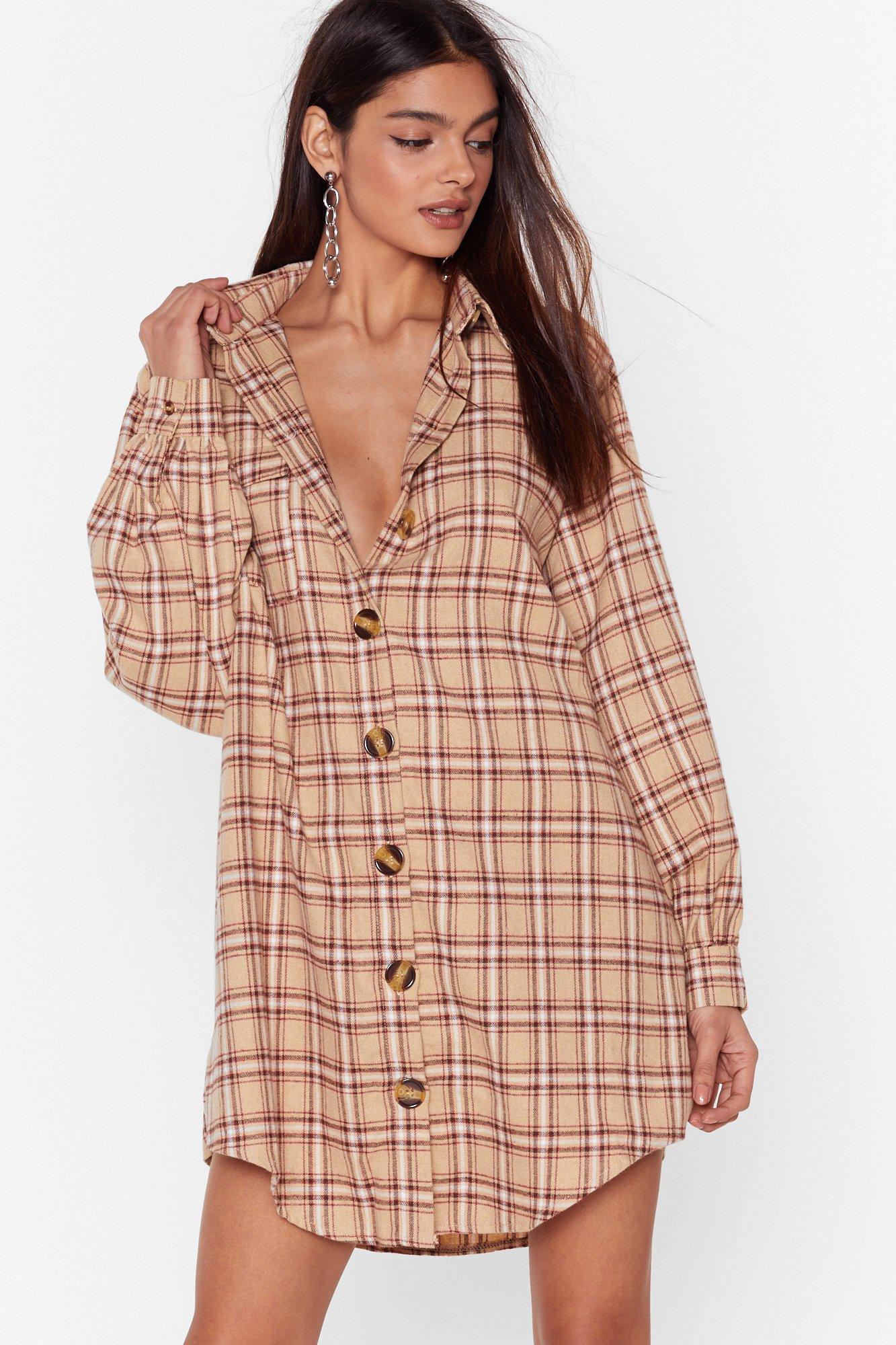 oversized button up shirt dress