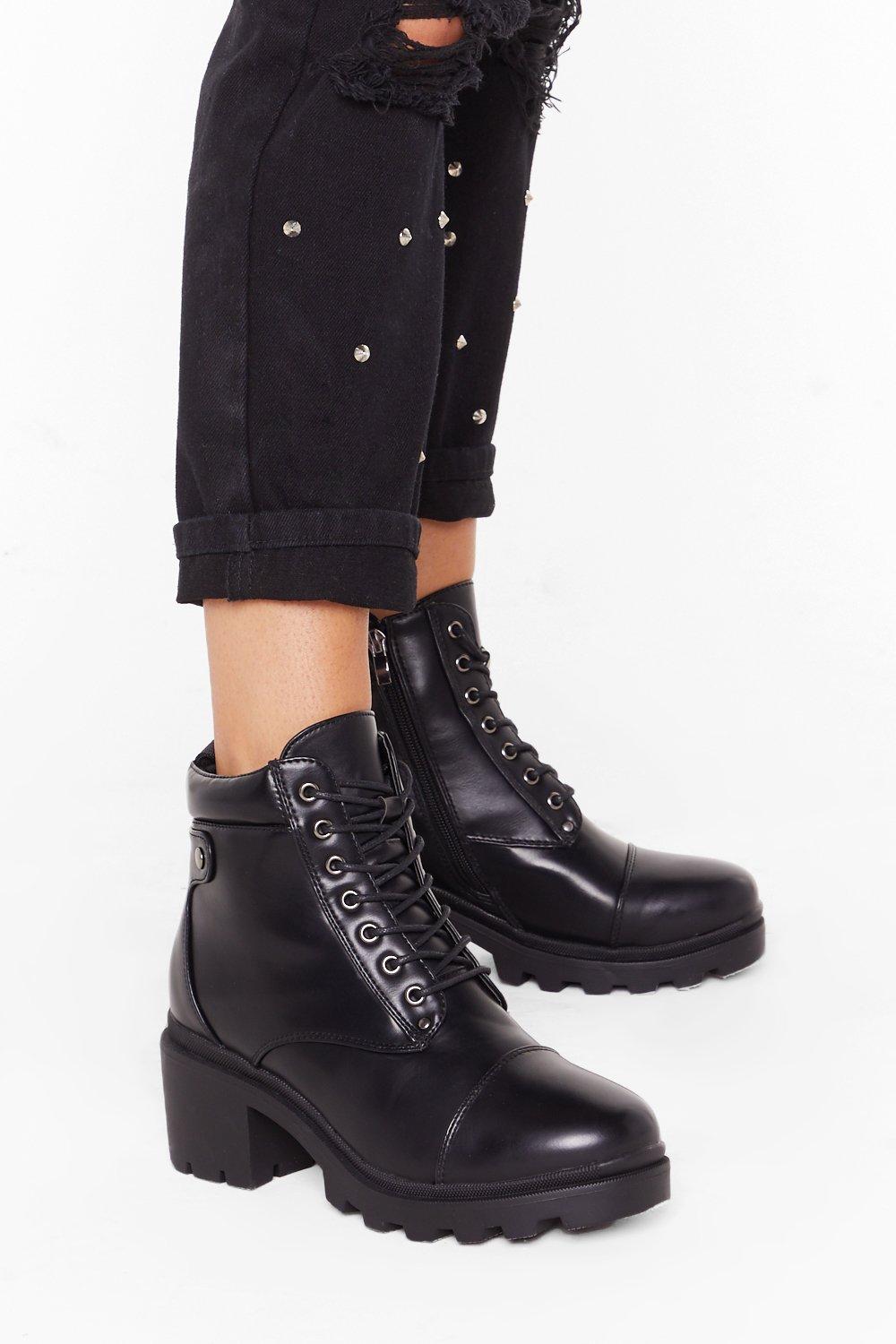 best black lace up boots