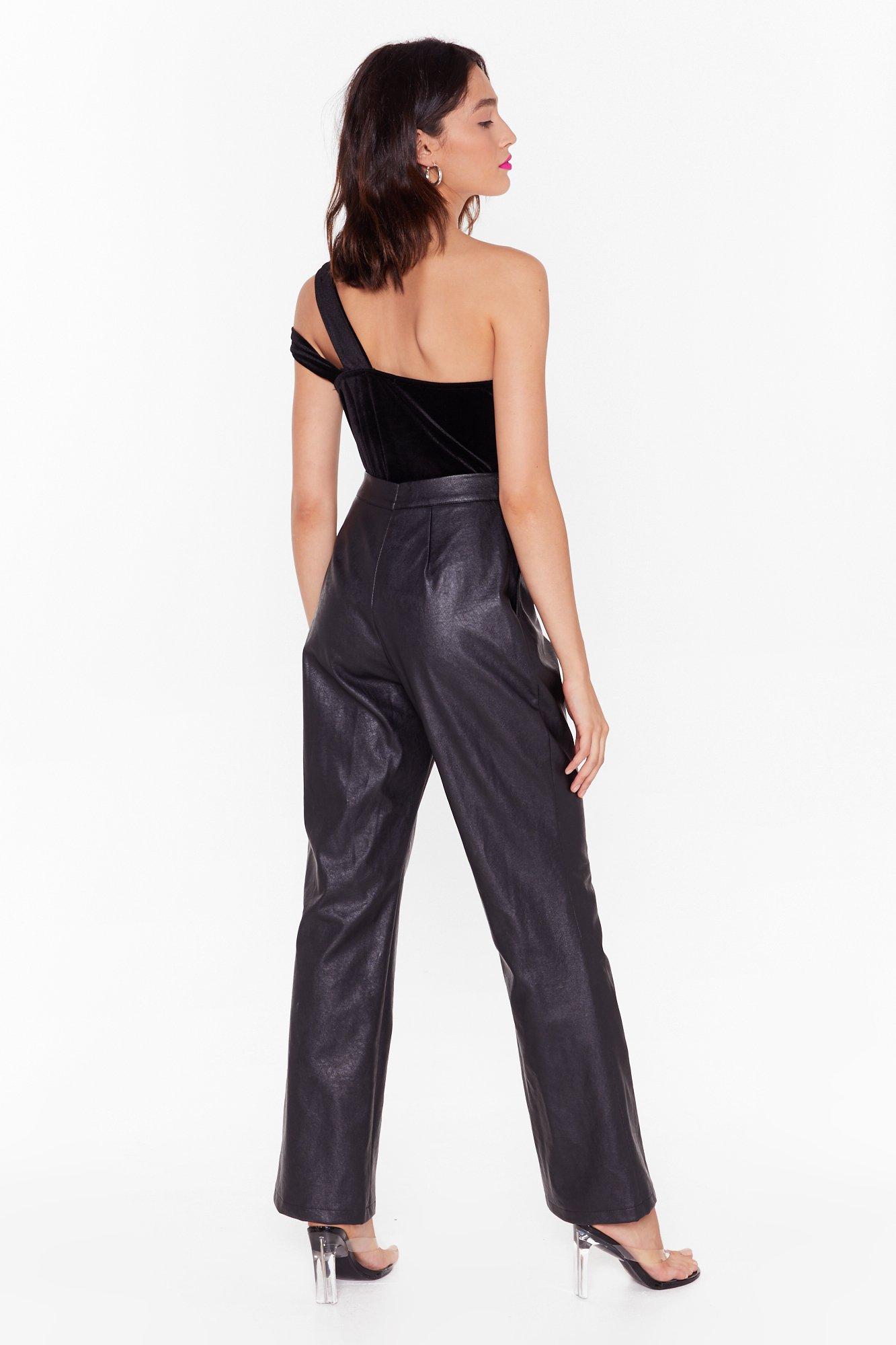 faux leather pants