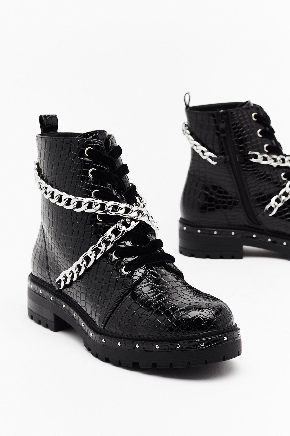 croc style boots
