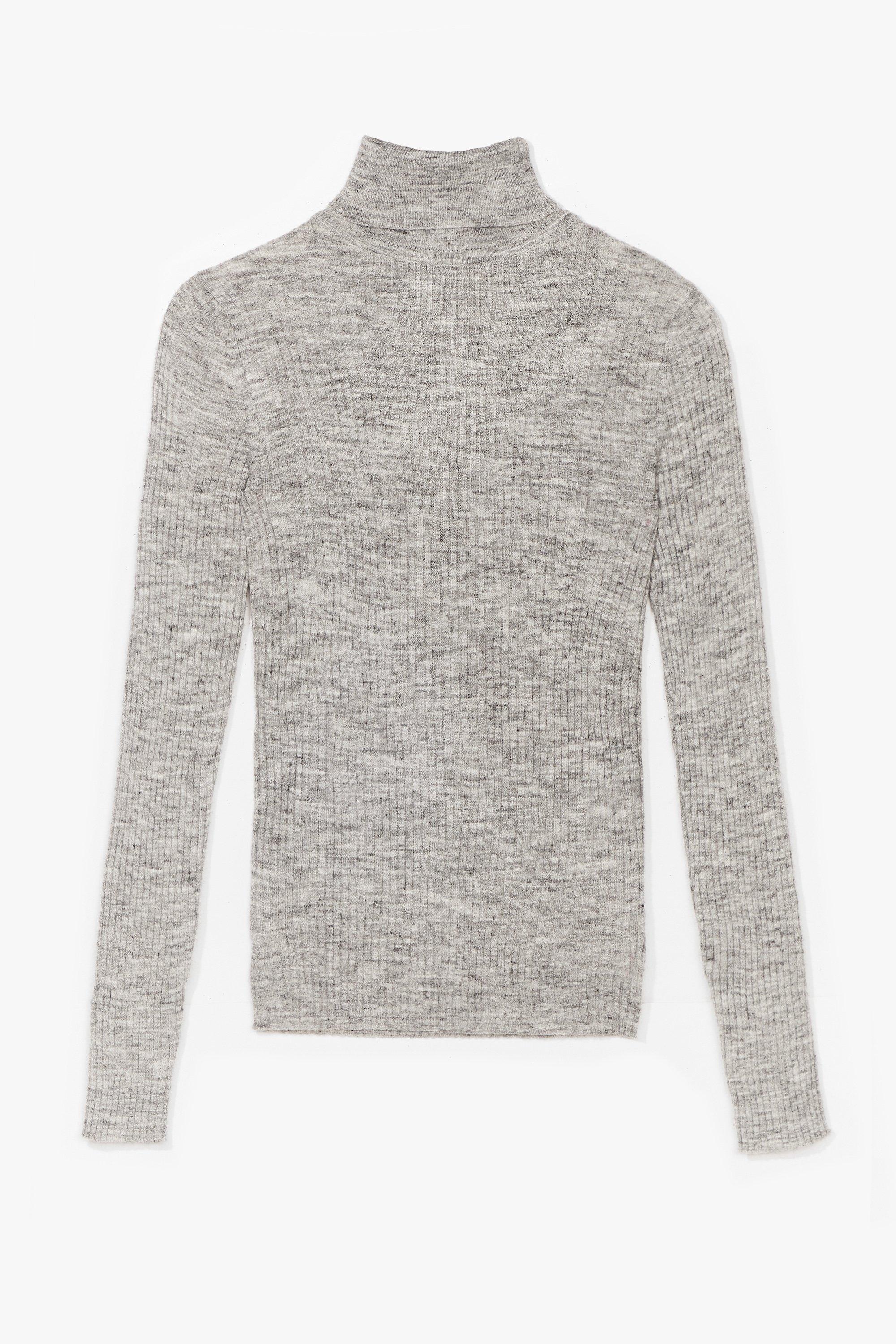 ribbed roll neck jumper