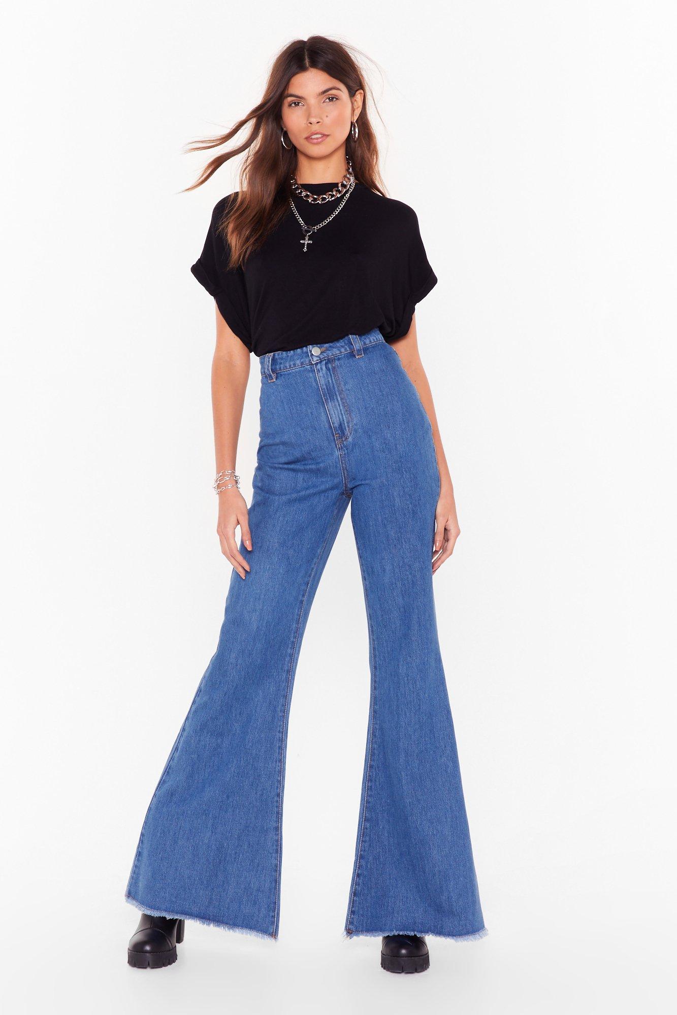 hem flare jeans