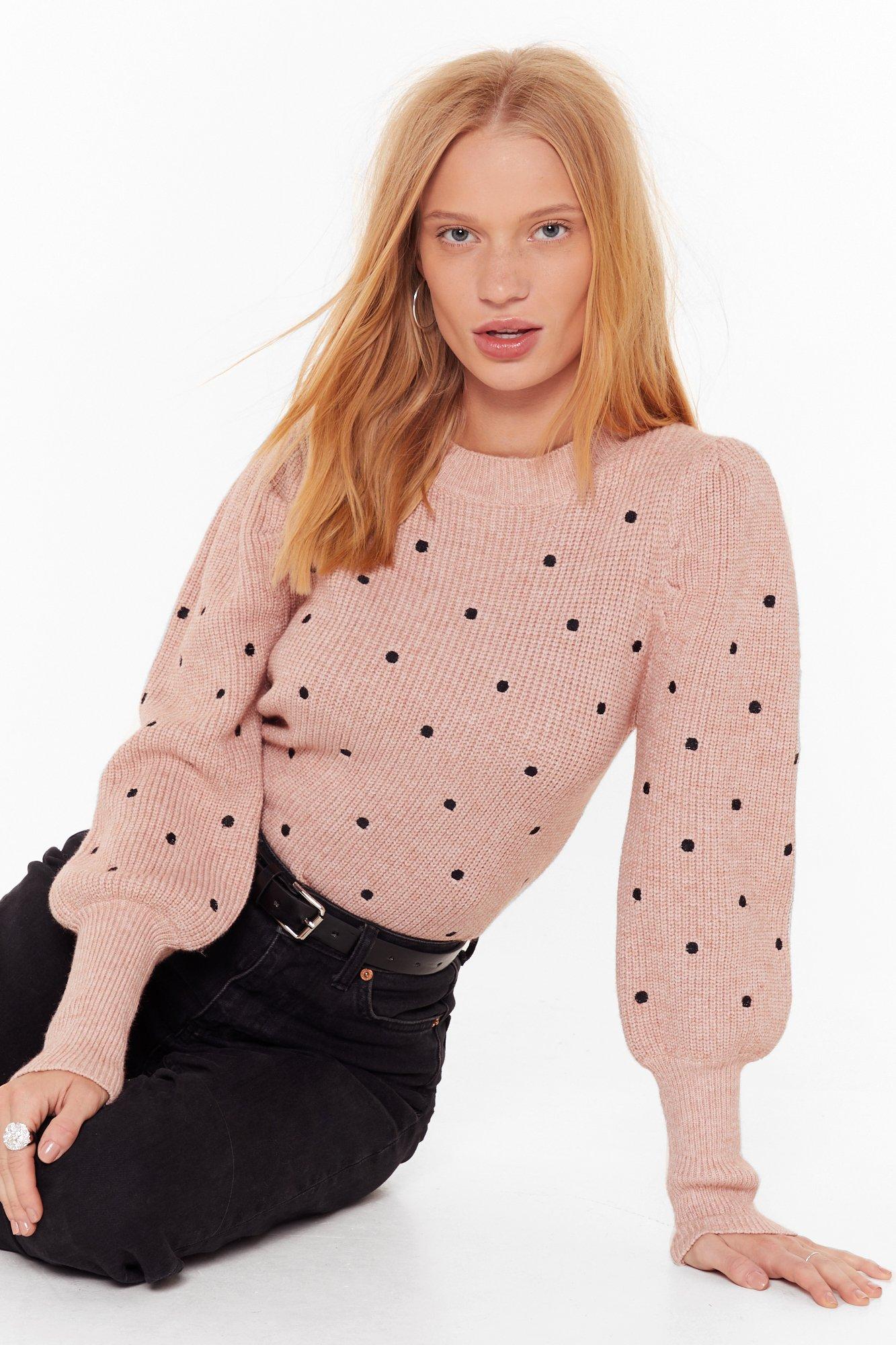 Knit S Gettin Dot In Here Relaxed Jumper Nasty Gal