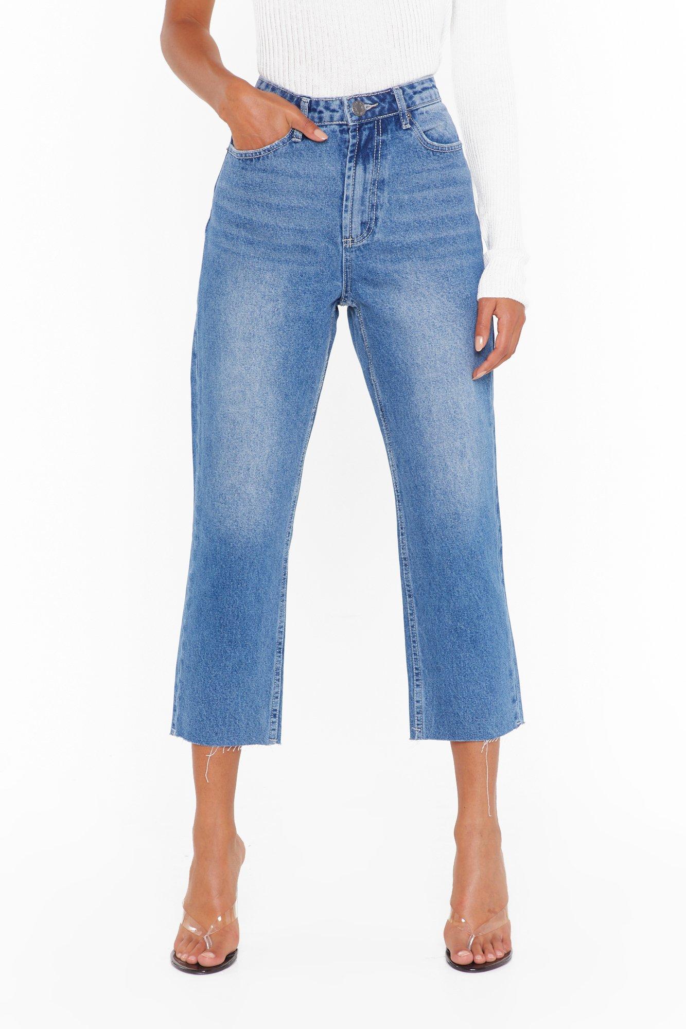 Raw Hem Cropped Jeans | Nasty Gal