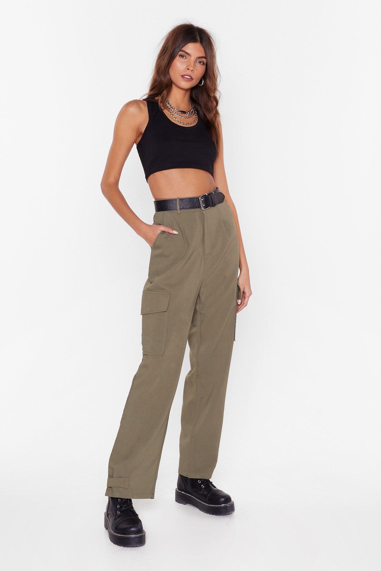 high waisted khaki pants