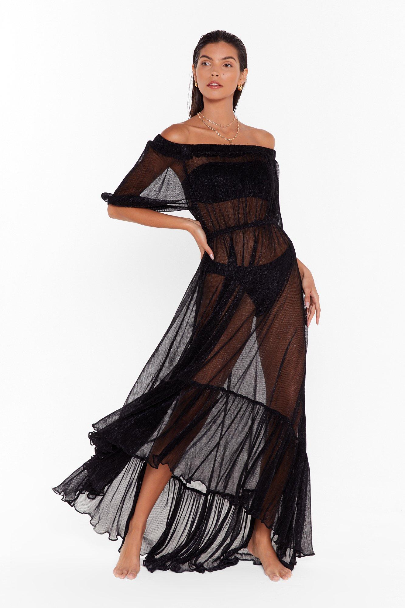 off the shoulder cover up dress