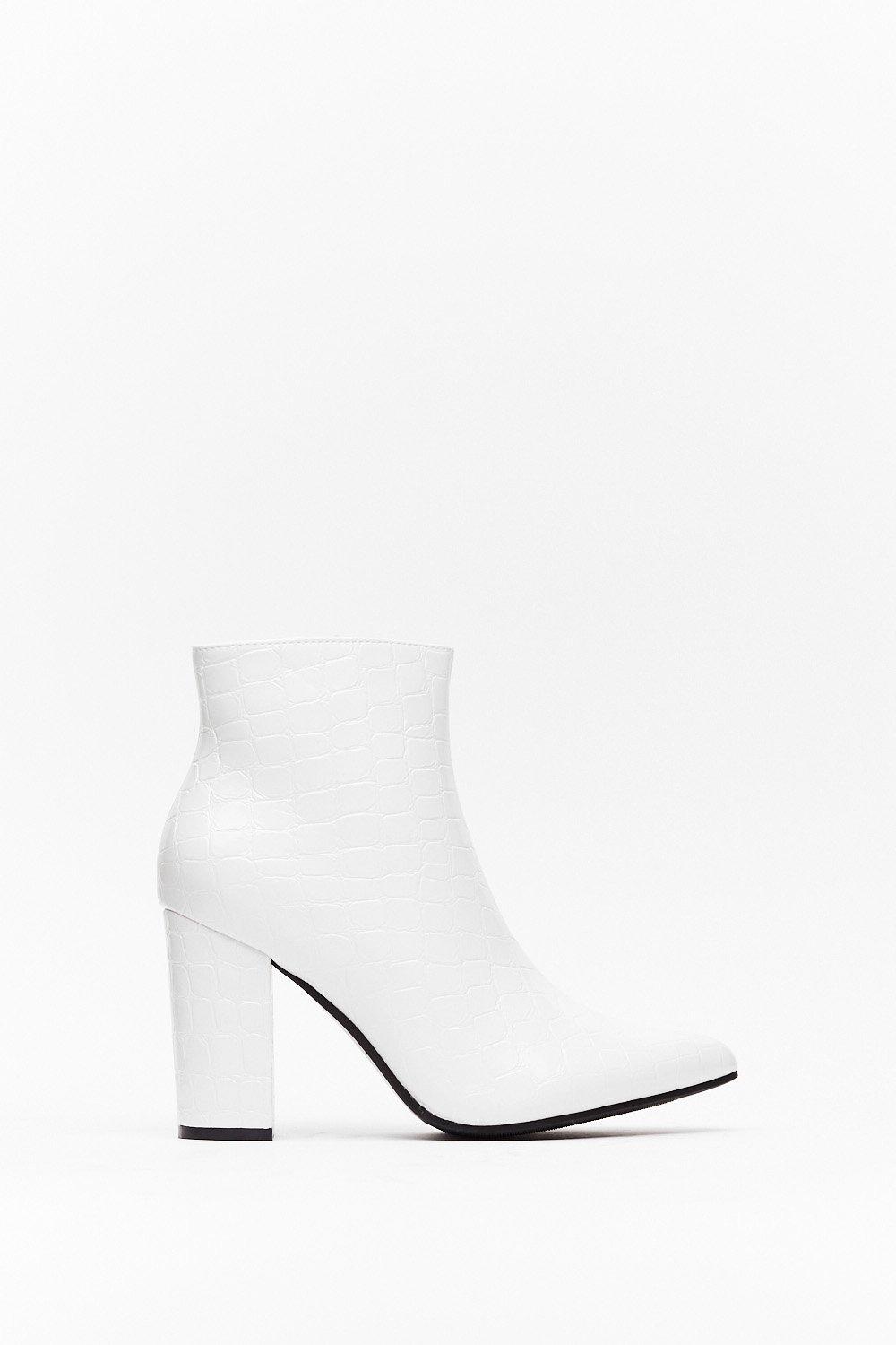 Out Faux Leather Ankle Boots | Nasty Gal