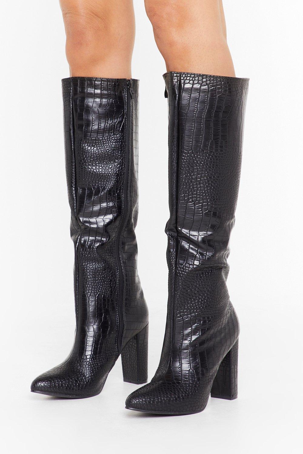 knee high croc boots