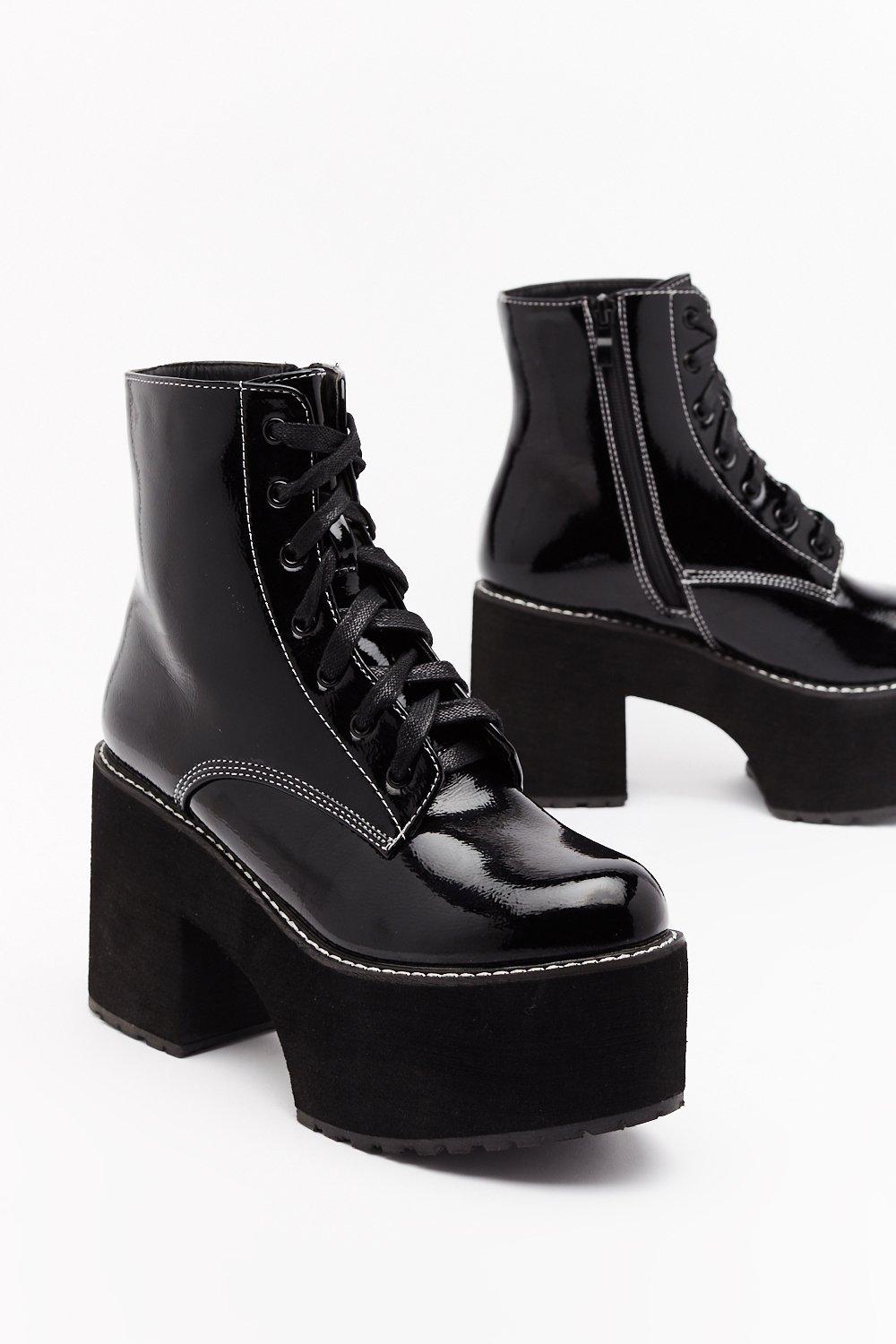 big black platform boots