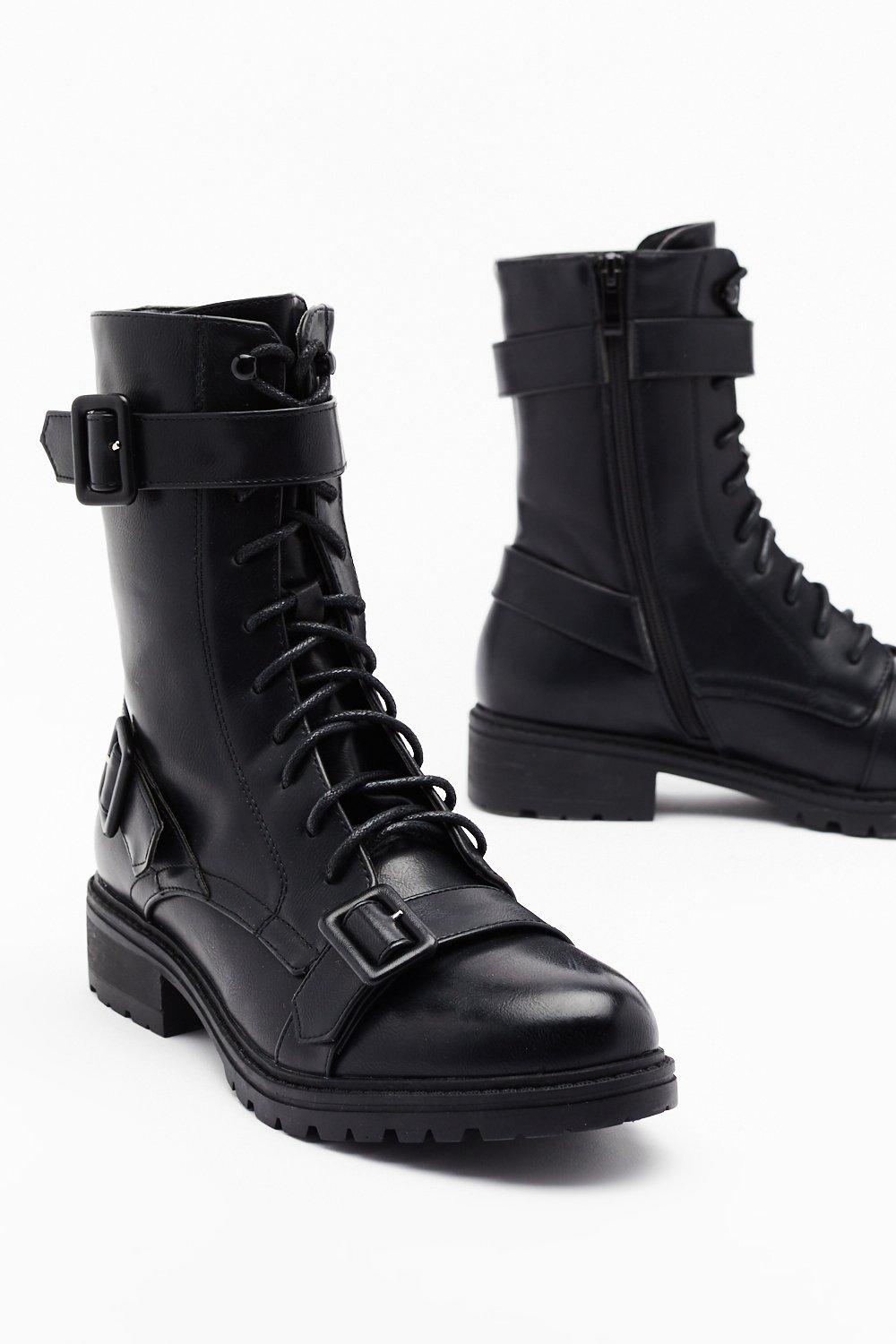 leather biker boots